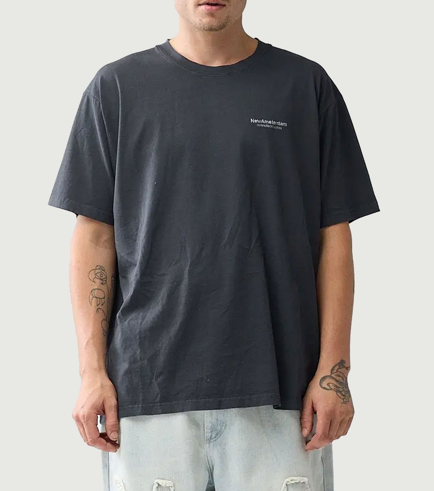 Name Tee Washed Black - New Amsterdam Surf Association