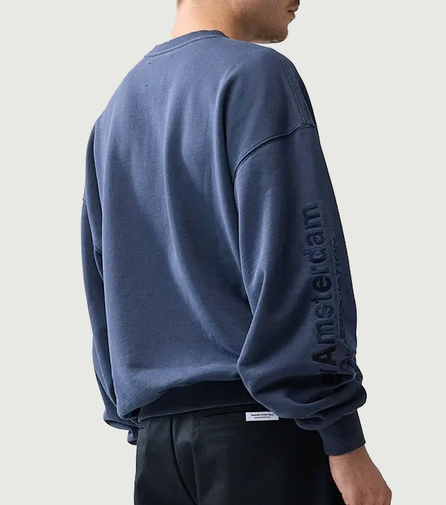 Logo CrewNeck Tonal/Navy Blazer - New Amsterdam Surf Association