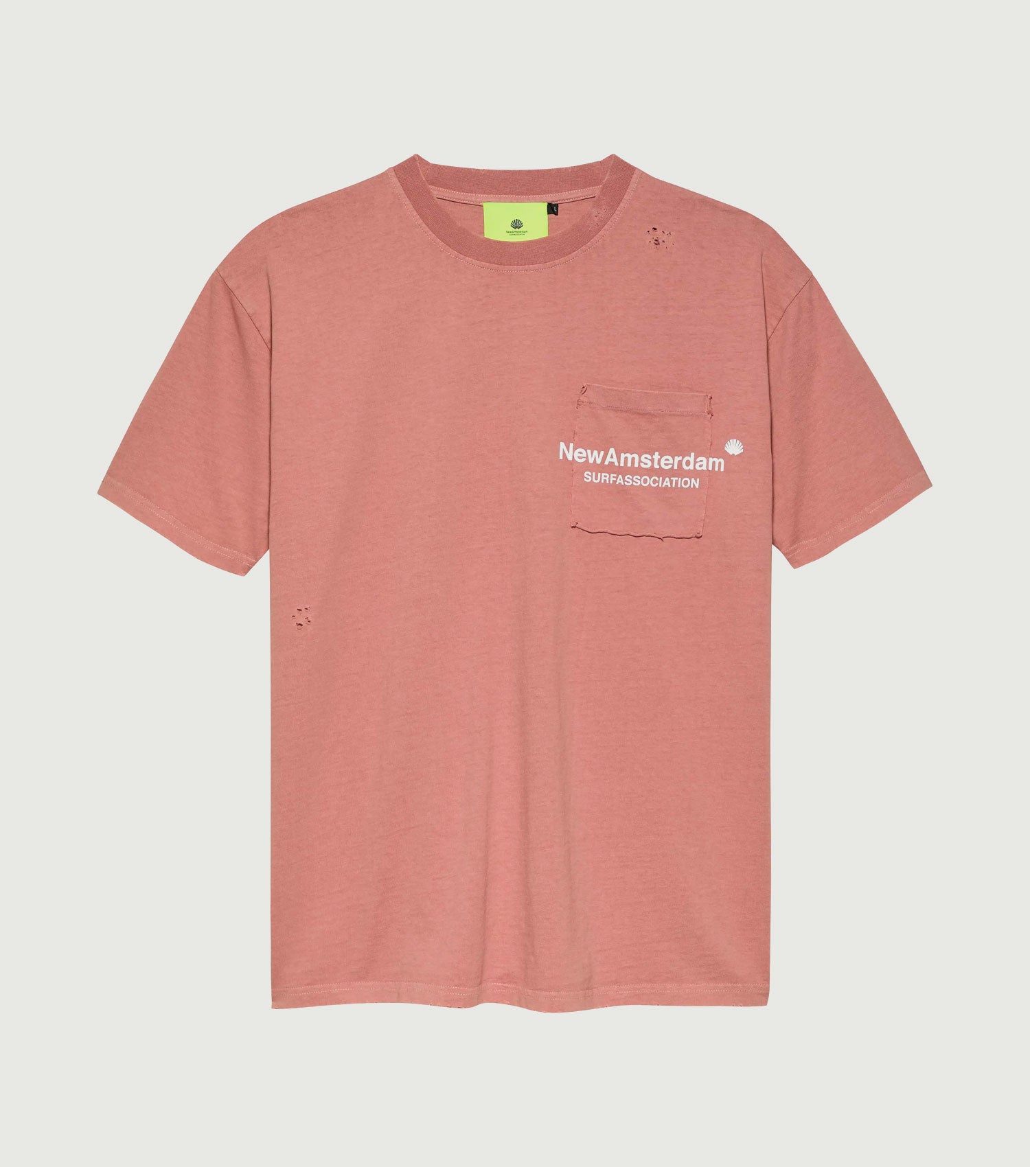 Throw Pocket Tee Cameo Brown Pink - New Amsterdam Surf Association