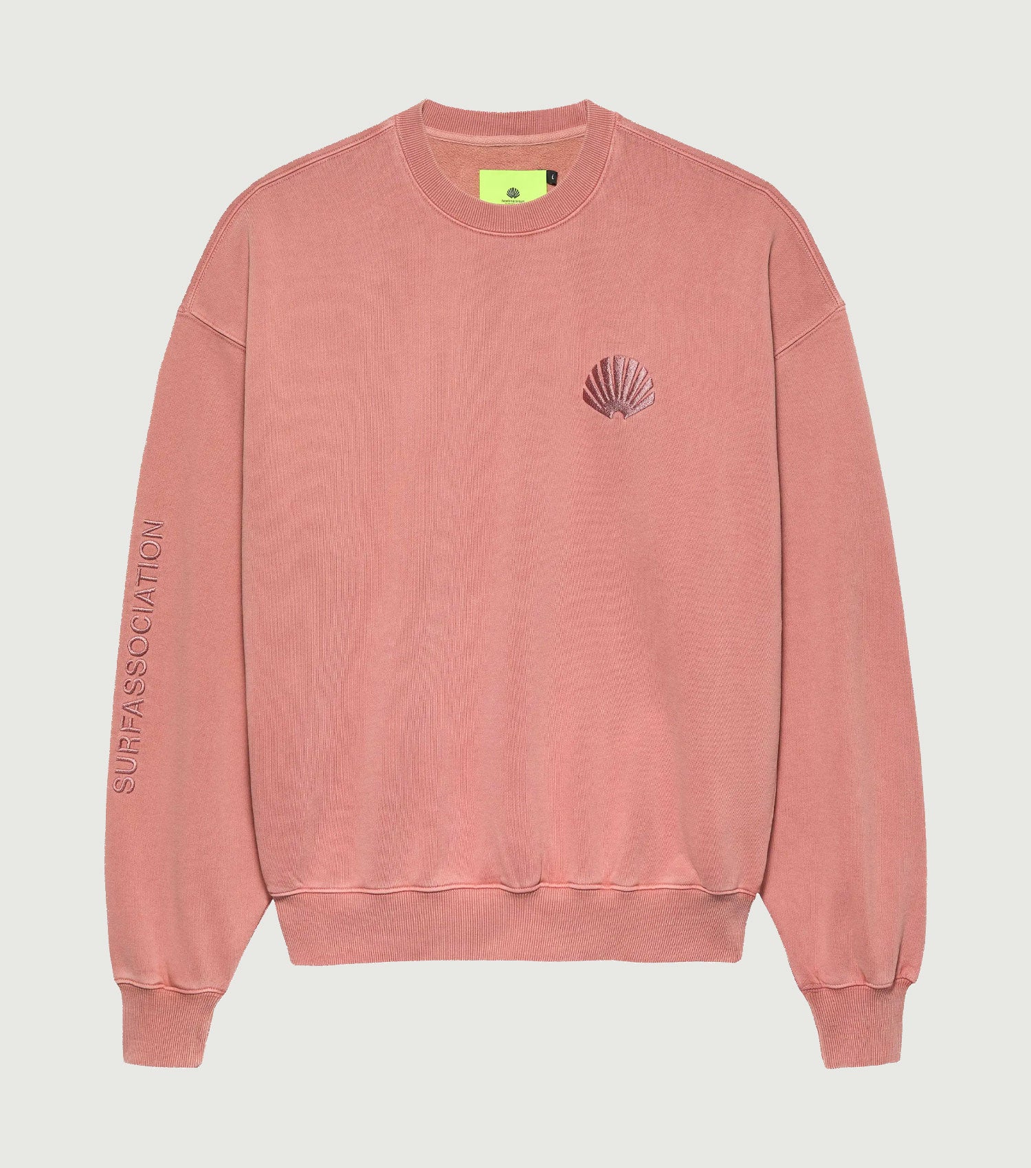 Logo CrewNeck Tonal/ Cameo Brown Pink - New Amsterdam Surf Association