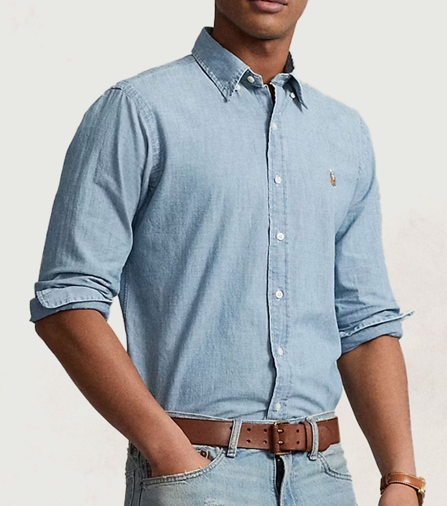 Custom Fit Chambray Shirt - Ralph Lauren