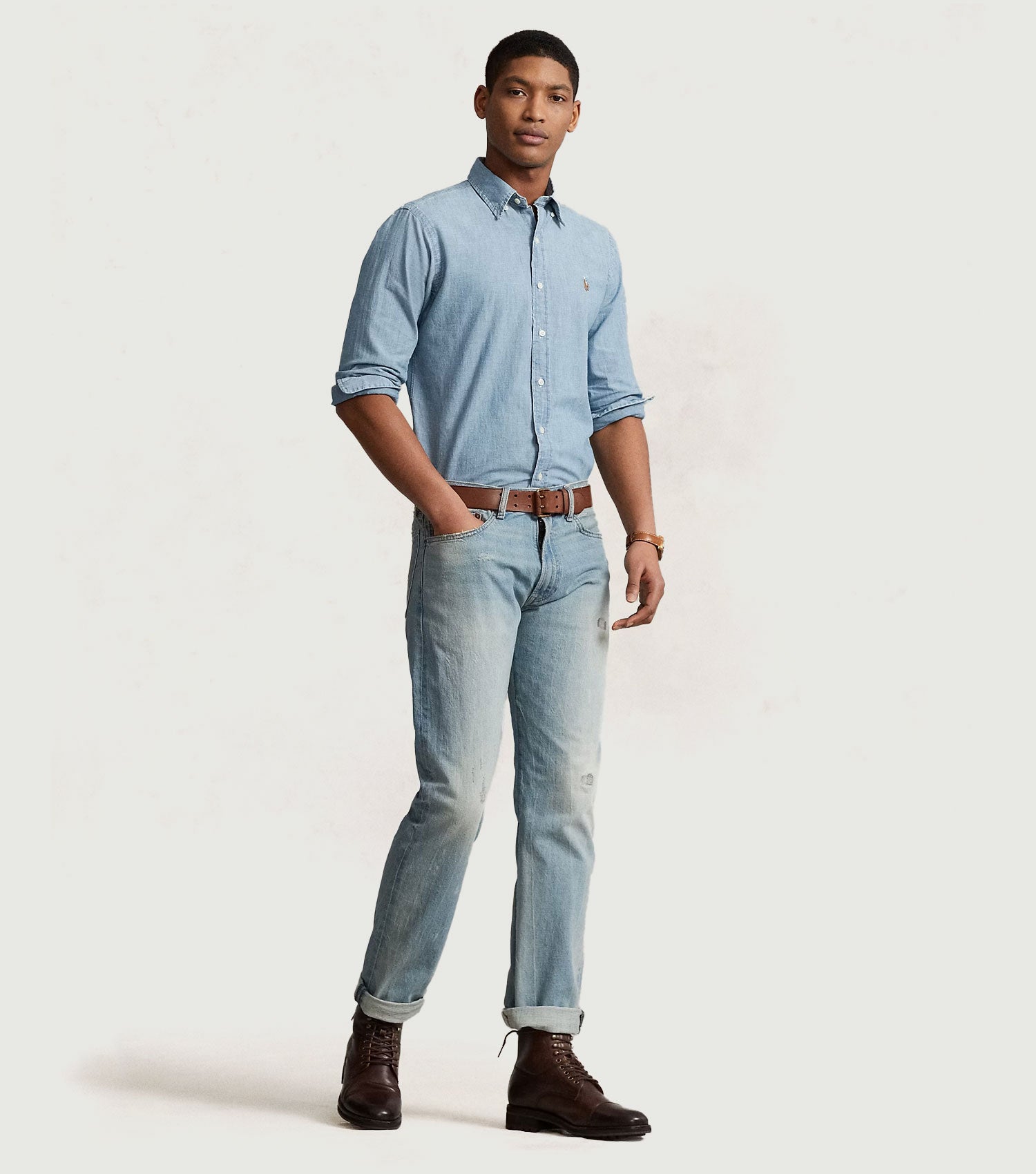 Custom Fit Chambray Shirt - Ralph Lauren