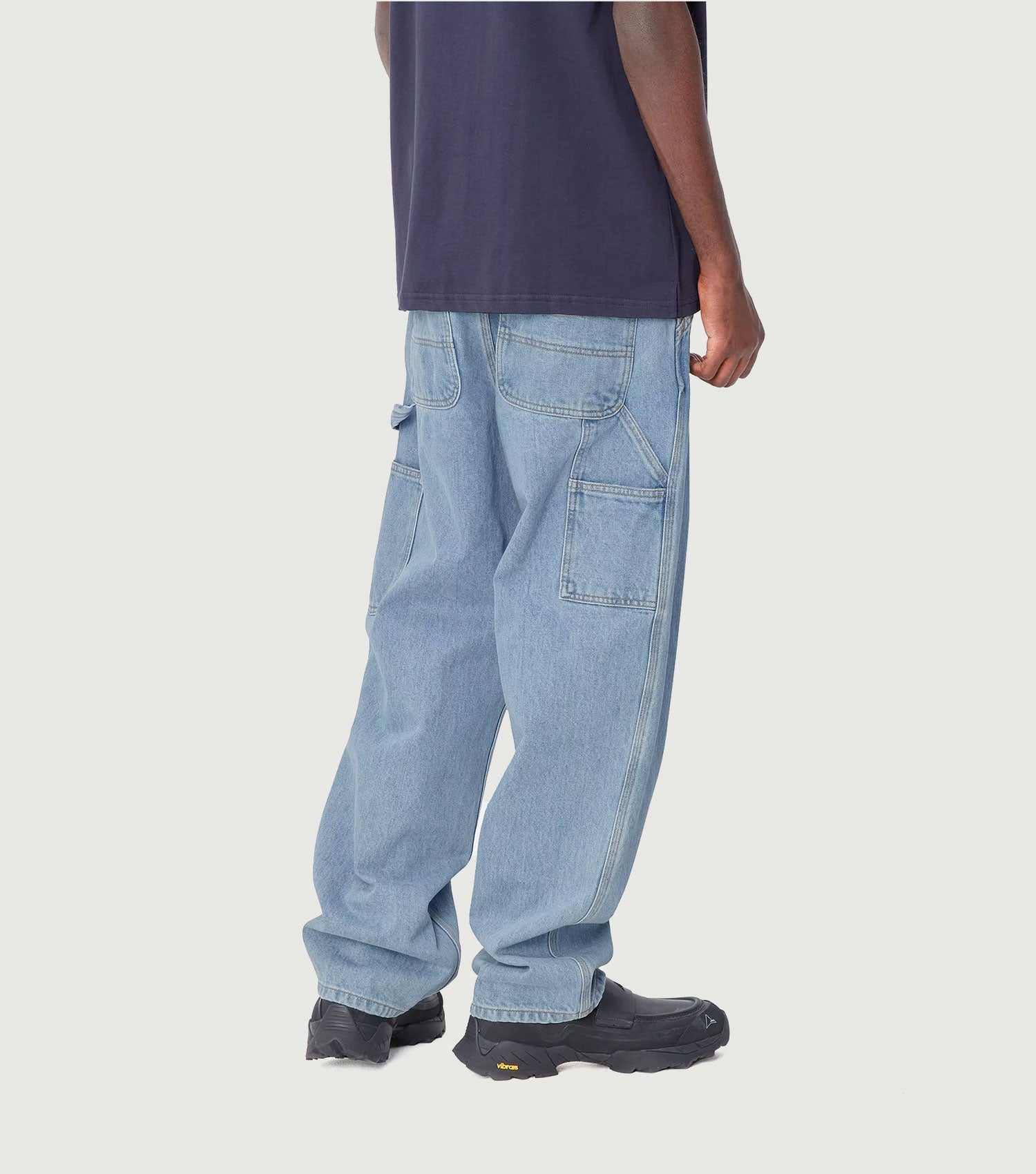 Single Knee Pant 100% Cotton Blue stone bleached - Carhartt WIP