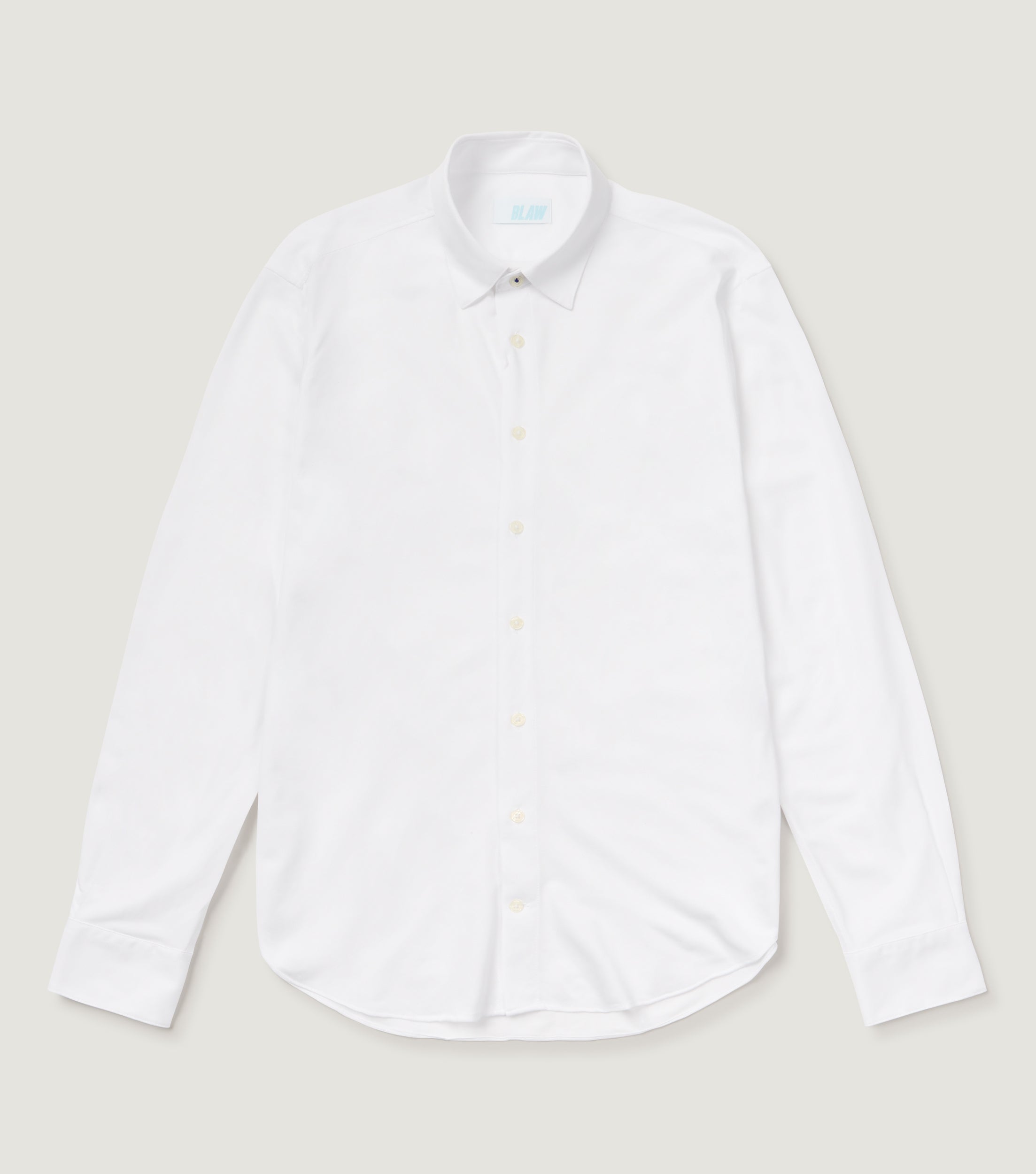 Tech Compact Knit Shirt White - BLAW