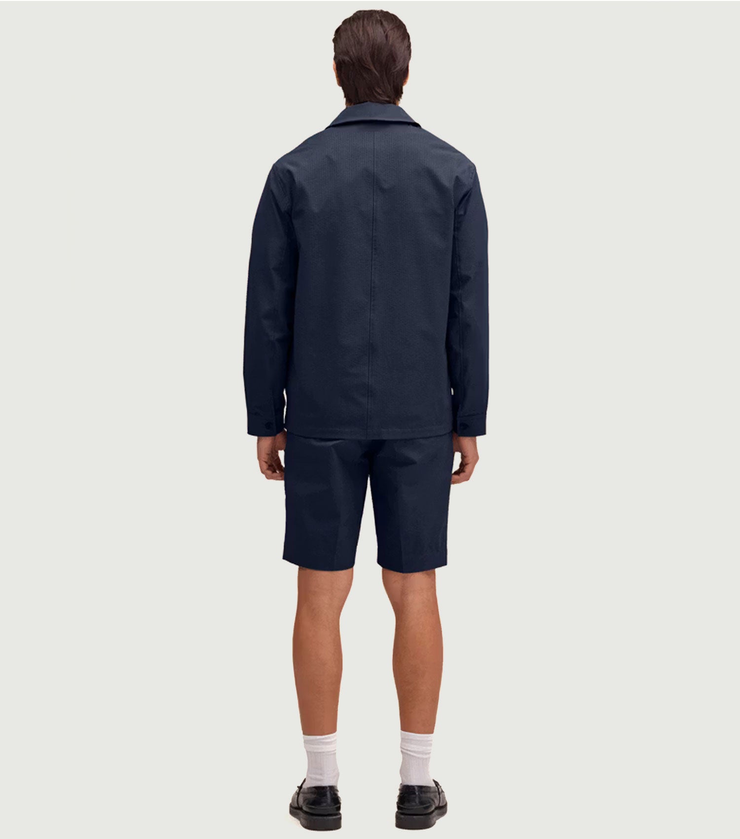 Blaze - Seersucker overshirt Navy Blue - NN.07