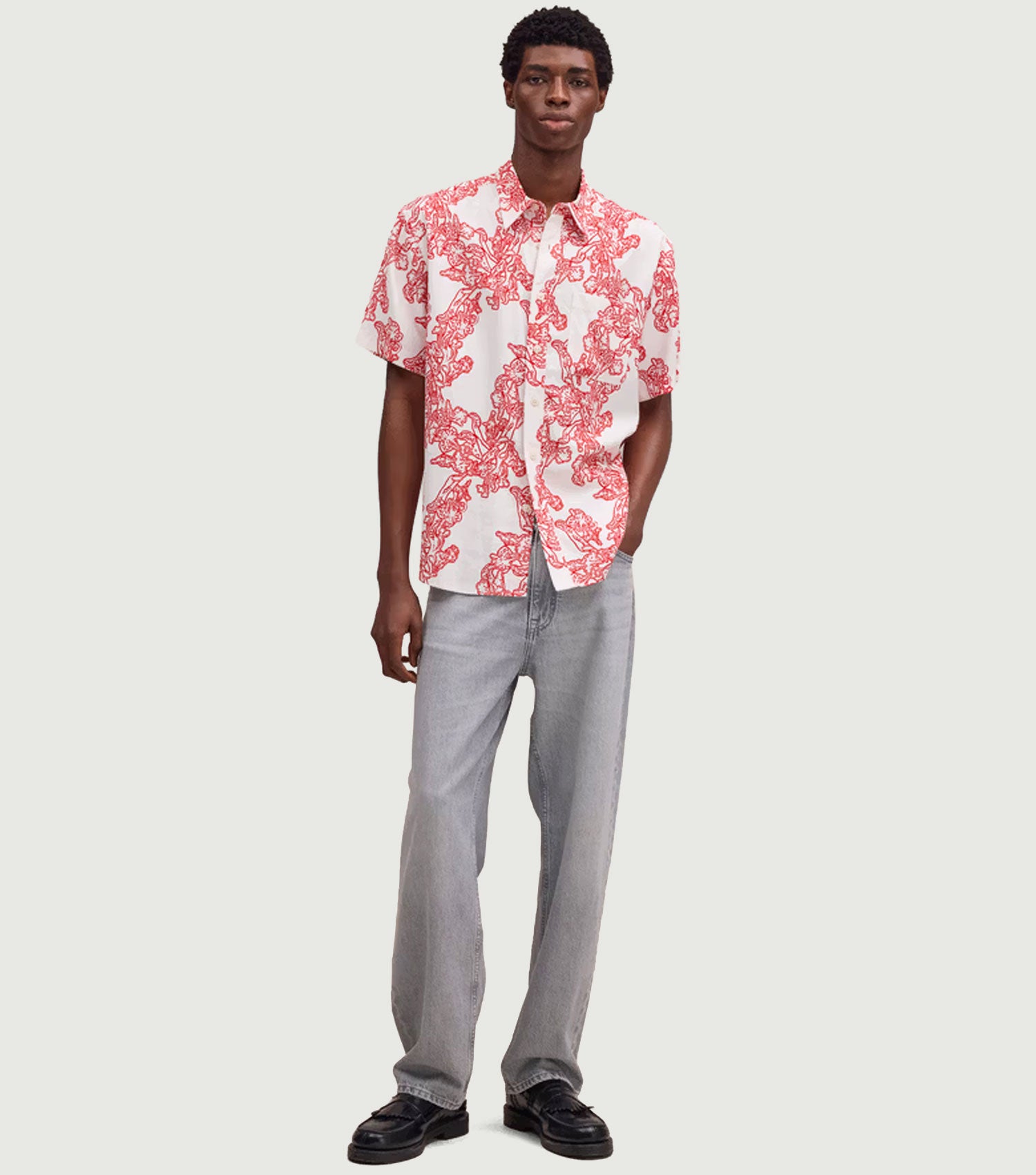 Deon - All-Over Print shirt Ivory - NN.07