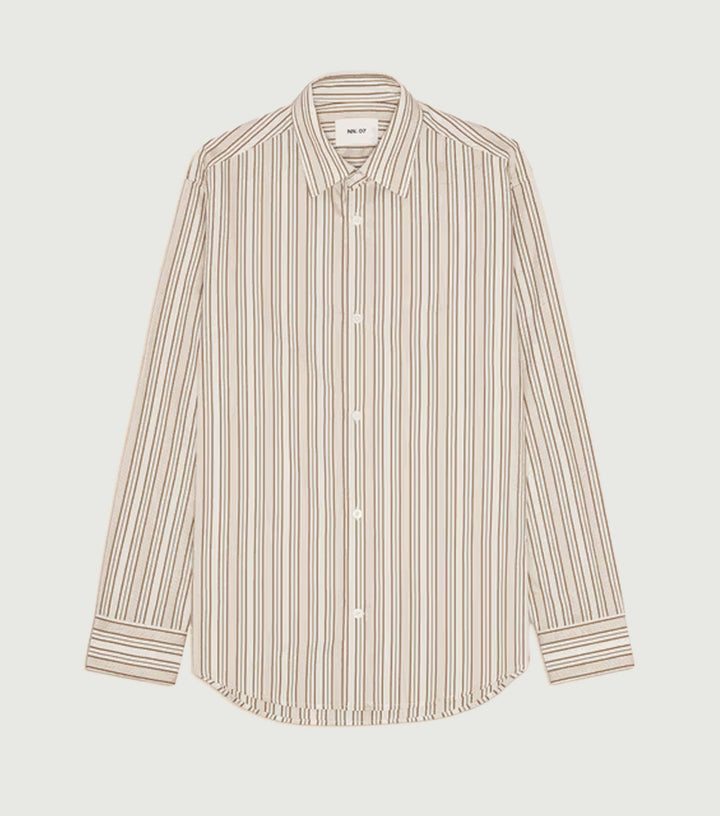 Freddy - Smooth cotton shirt Prairie Stripe