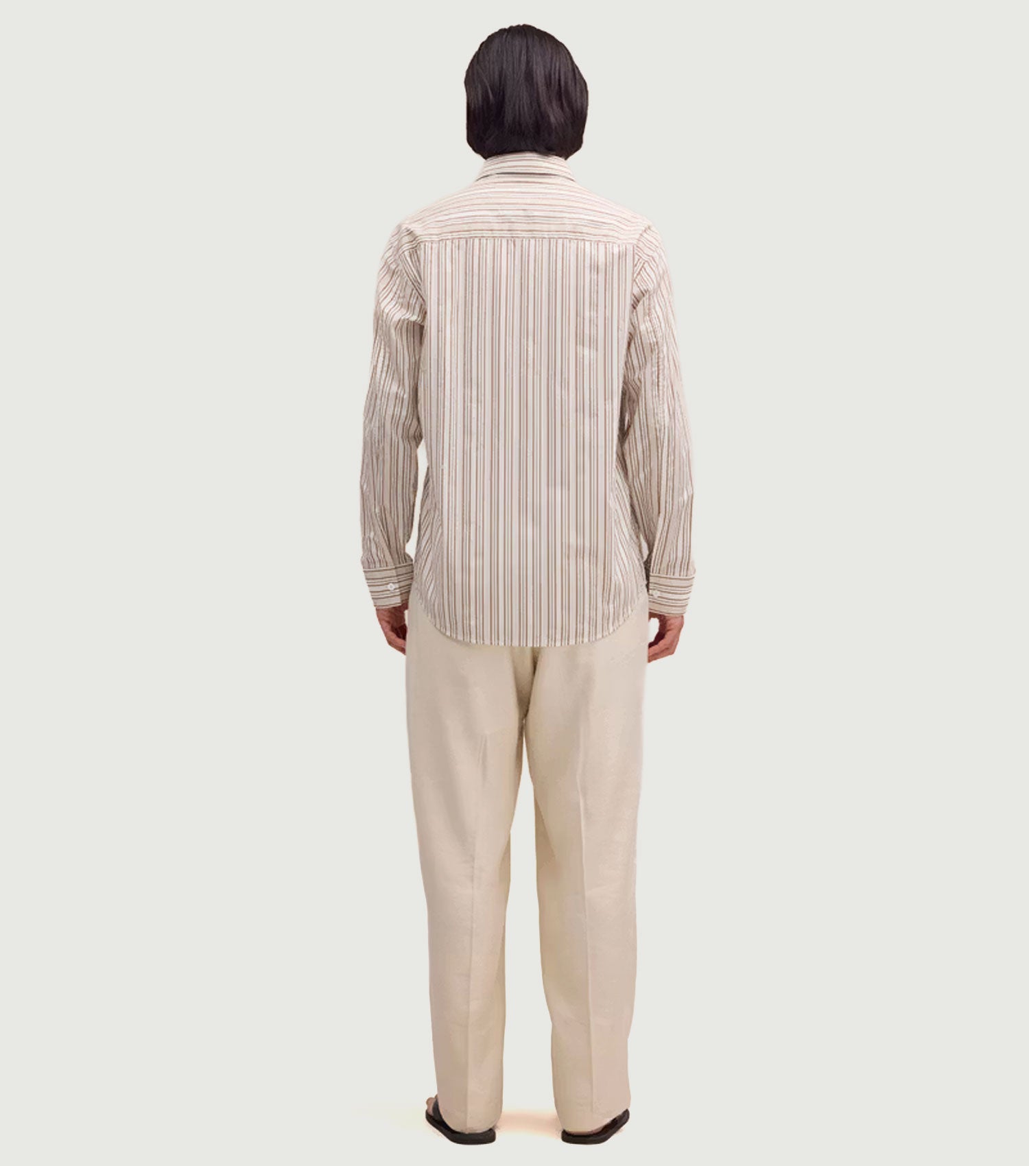 Freddy - Smooth cotton shirt Prairie Stripe - NN.07