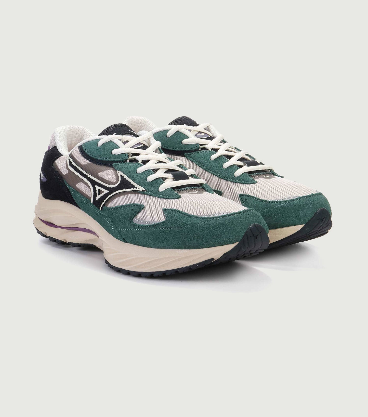 Wave Rider B Silver Cloud/Vulcan/BistroGreen - Mizuno