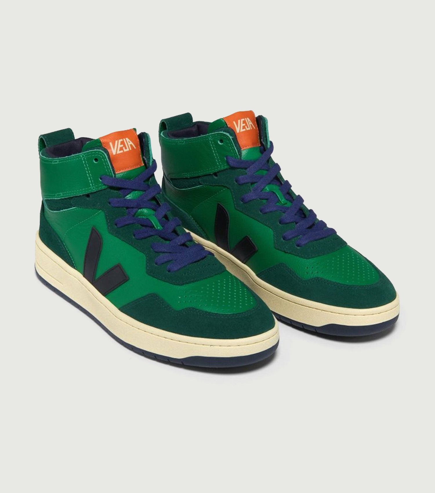 V-95 Leather Emeraude Black - Veja