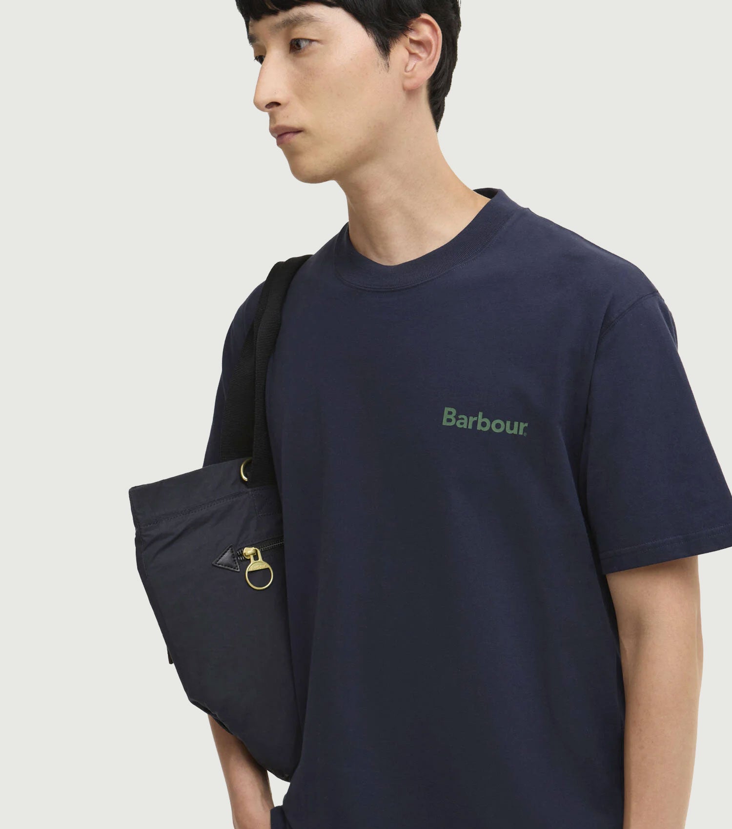 Barbour Crossby Archive Logo OS T-Shirt Navy - Barbour