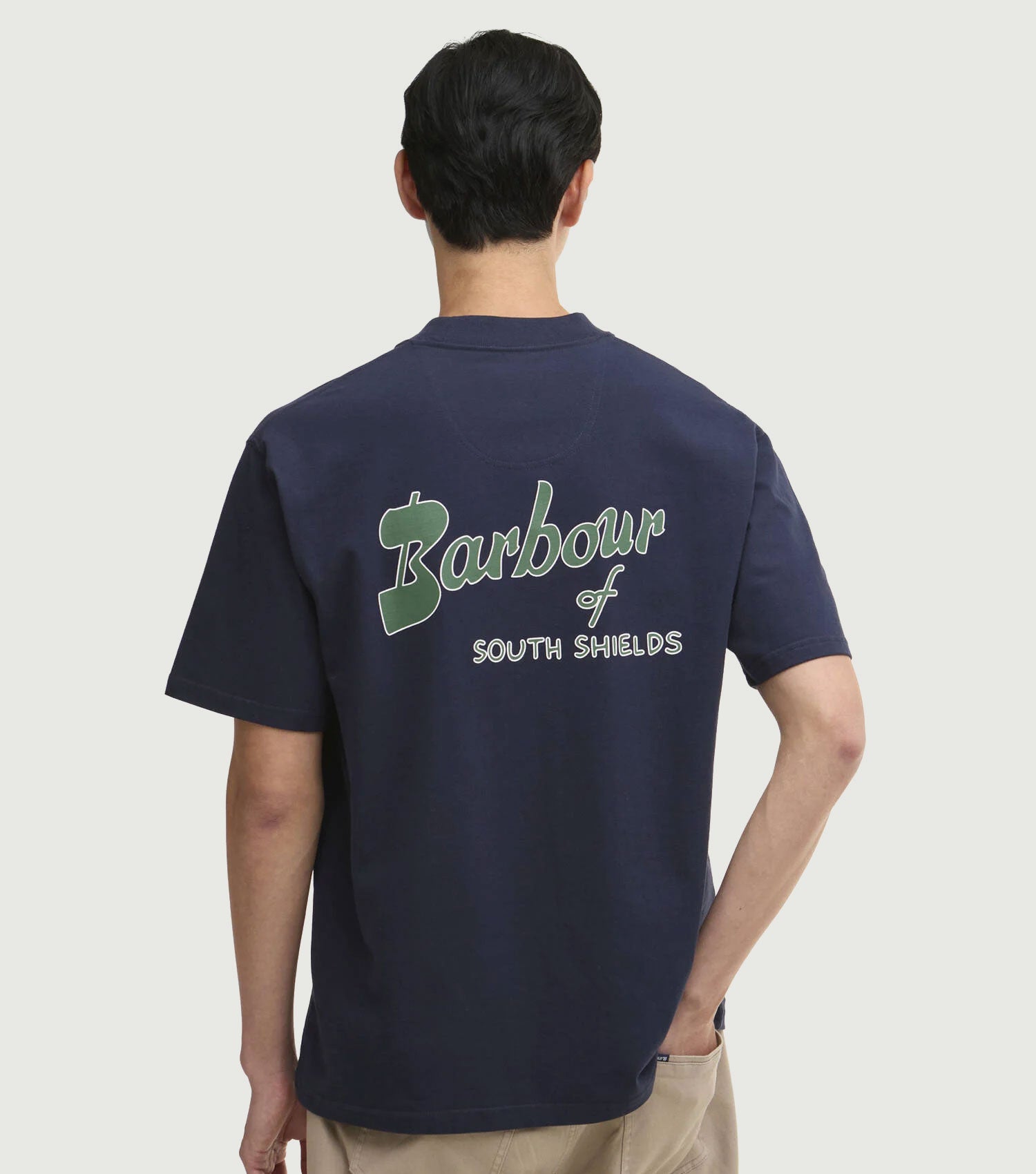 Barbour Crossby Archive Logo OS T-Shirt Navy - Barbour