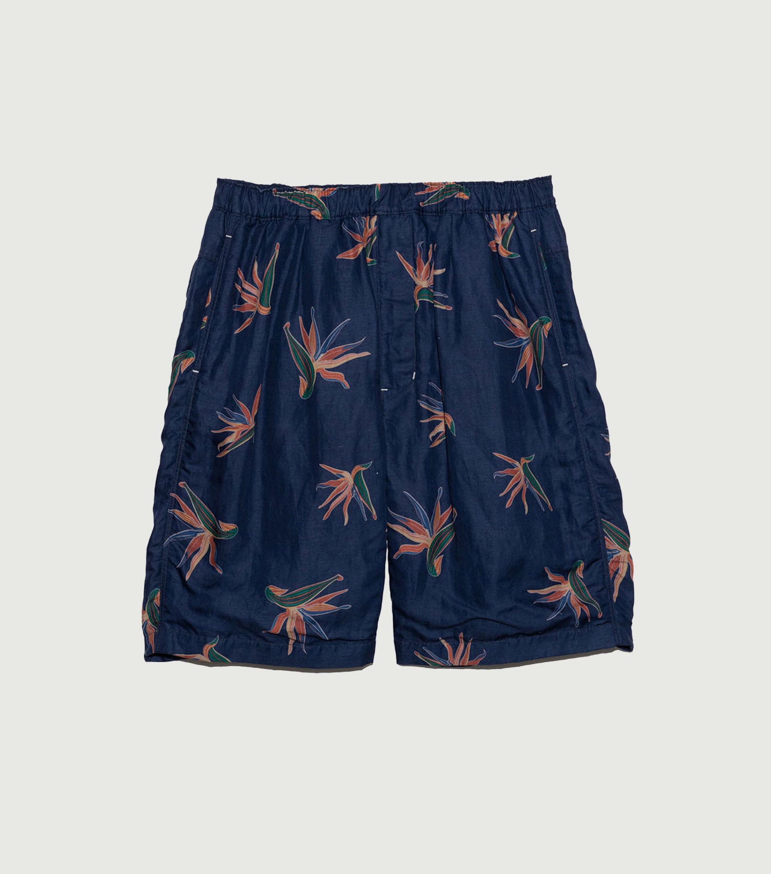 Cupra Hemp Aloha Shorts Navy - Nanamica
