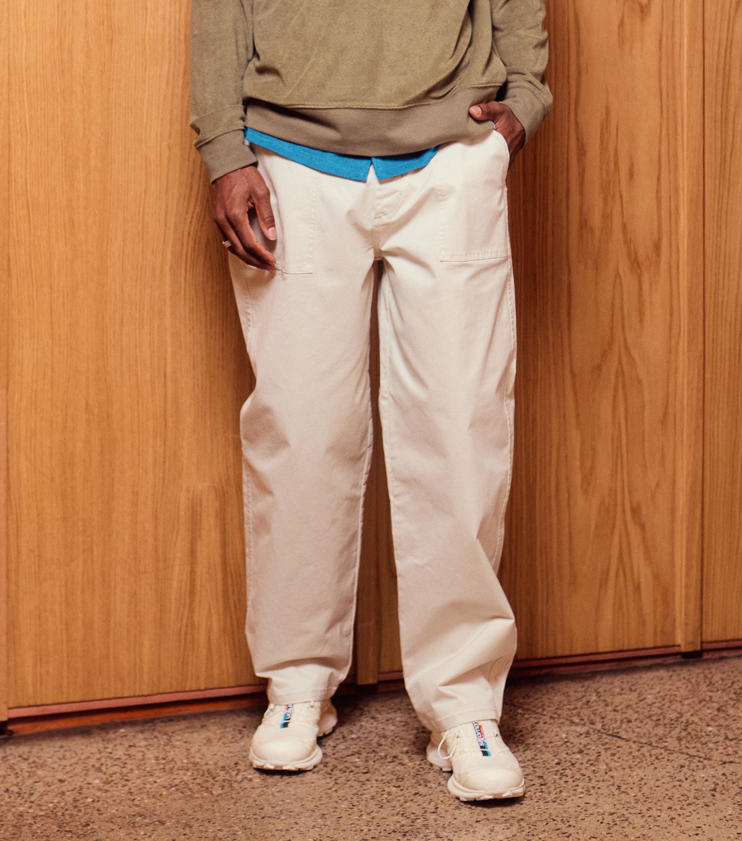 Front pocket Pant 20/60 Dobby Ecru - BLAW