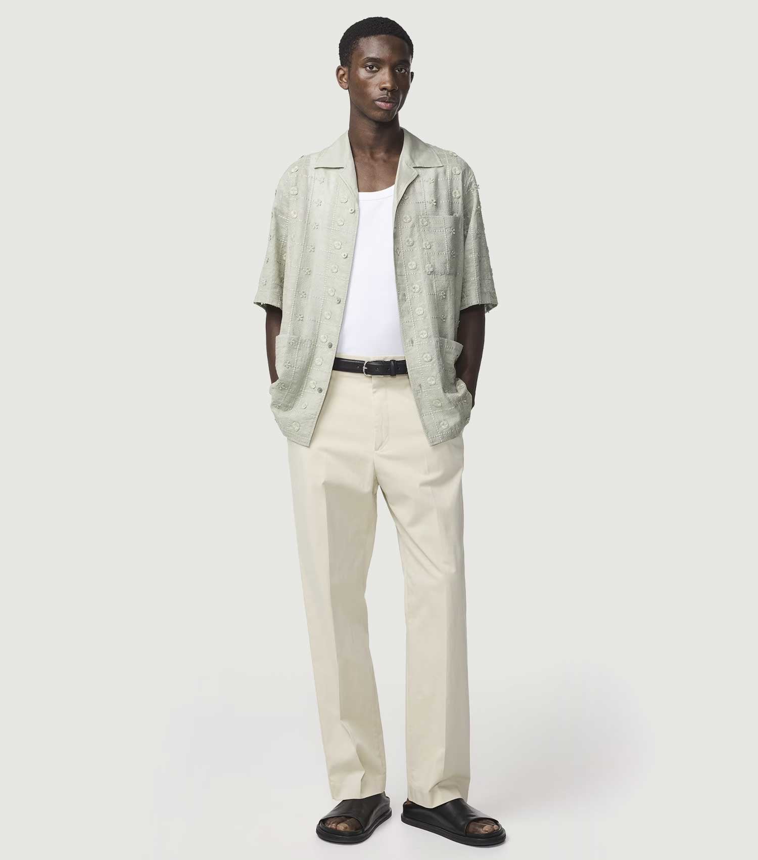 Ben SS Shirt 5026 Sage Green - NN.07