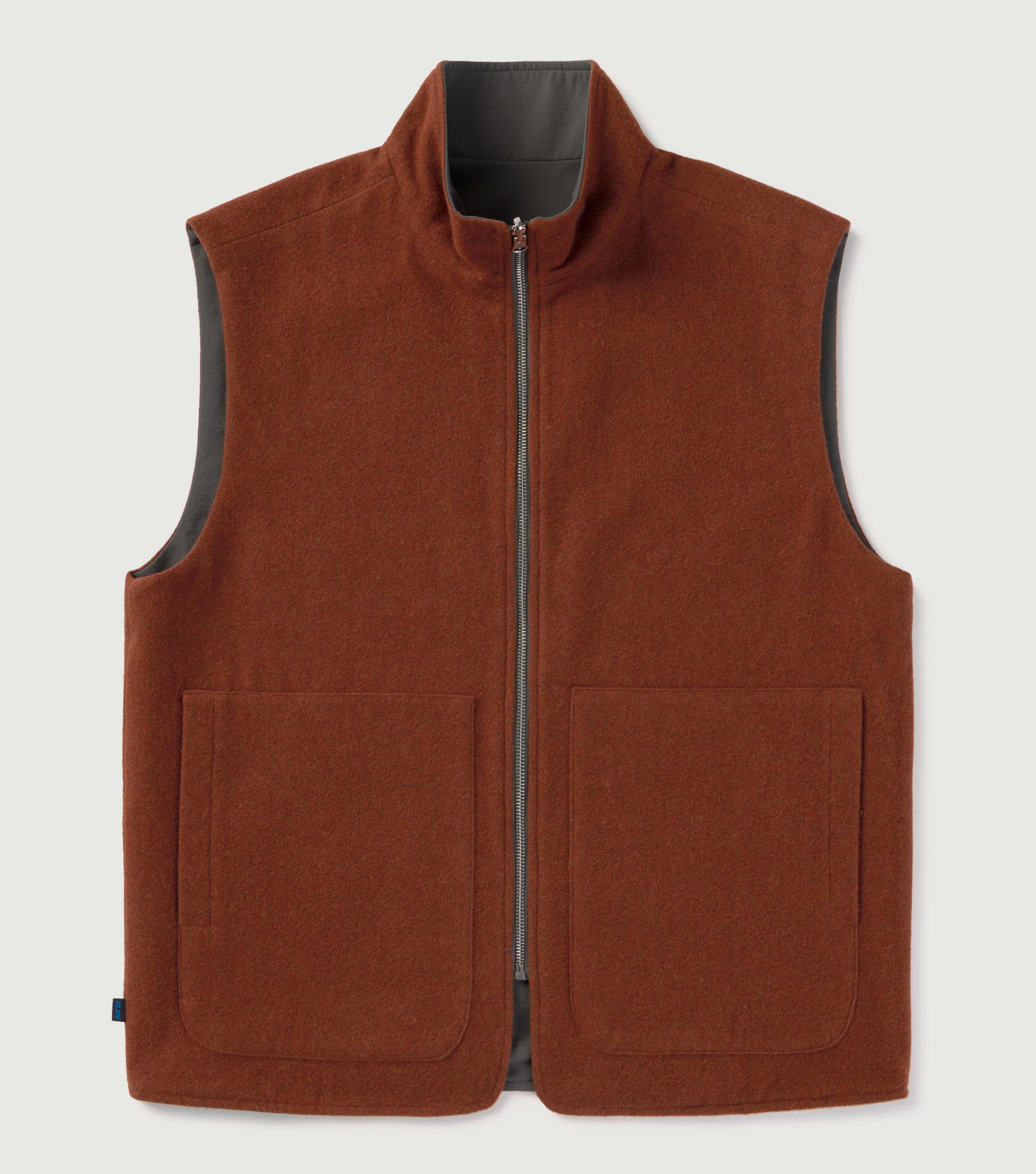 Reversible Wool Tech Vest Charcoal – BLAW