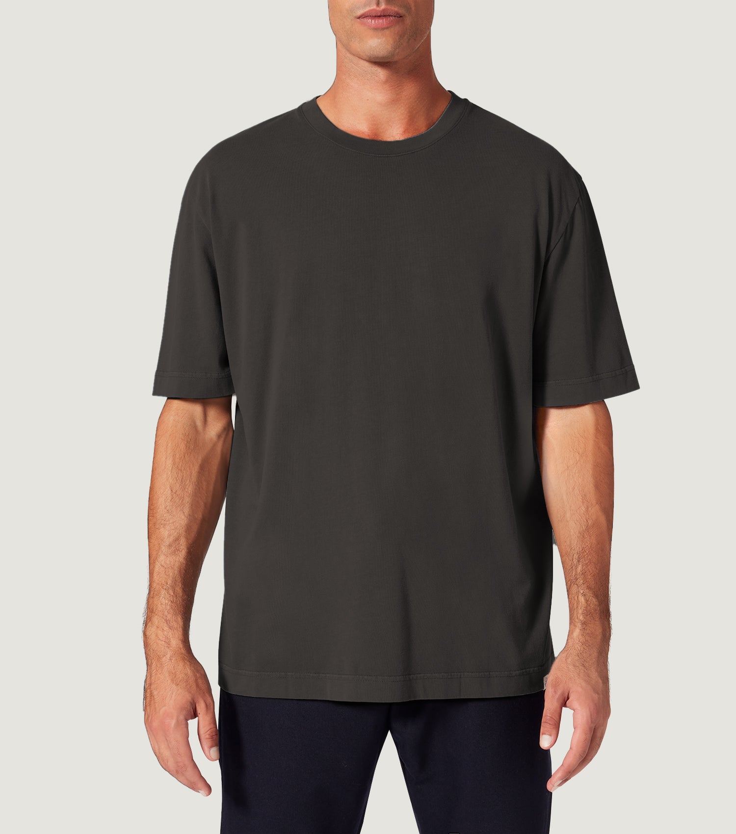 Oversize Cotton T-shirt Charcoal - BLAW