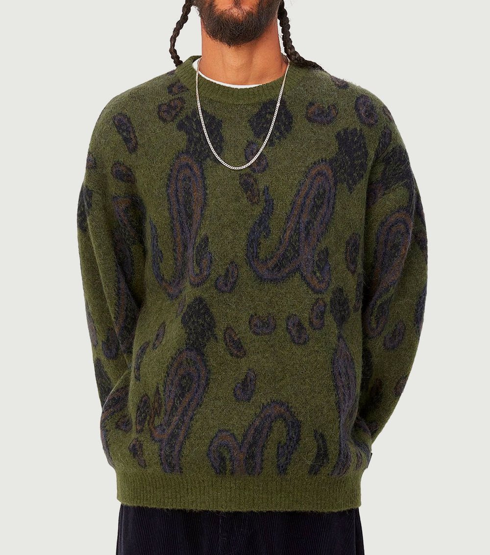 Medford Sweater Paisley Jacquard Plant - Carhartt