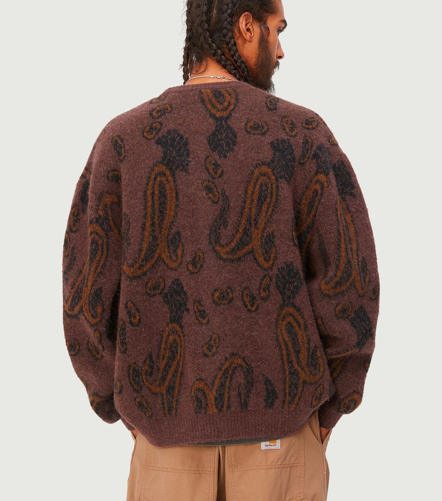 Medford Cardigan Paisley Jacquard Buckeye - Carhartt