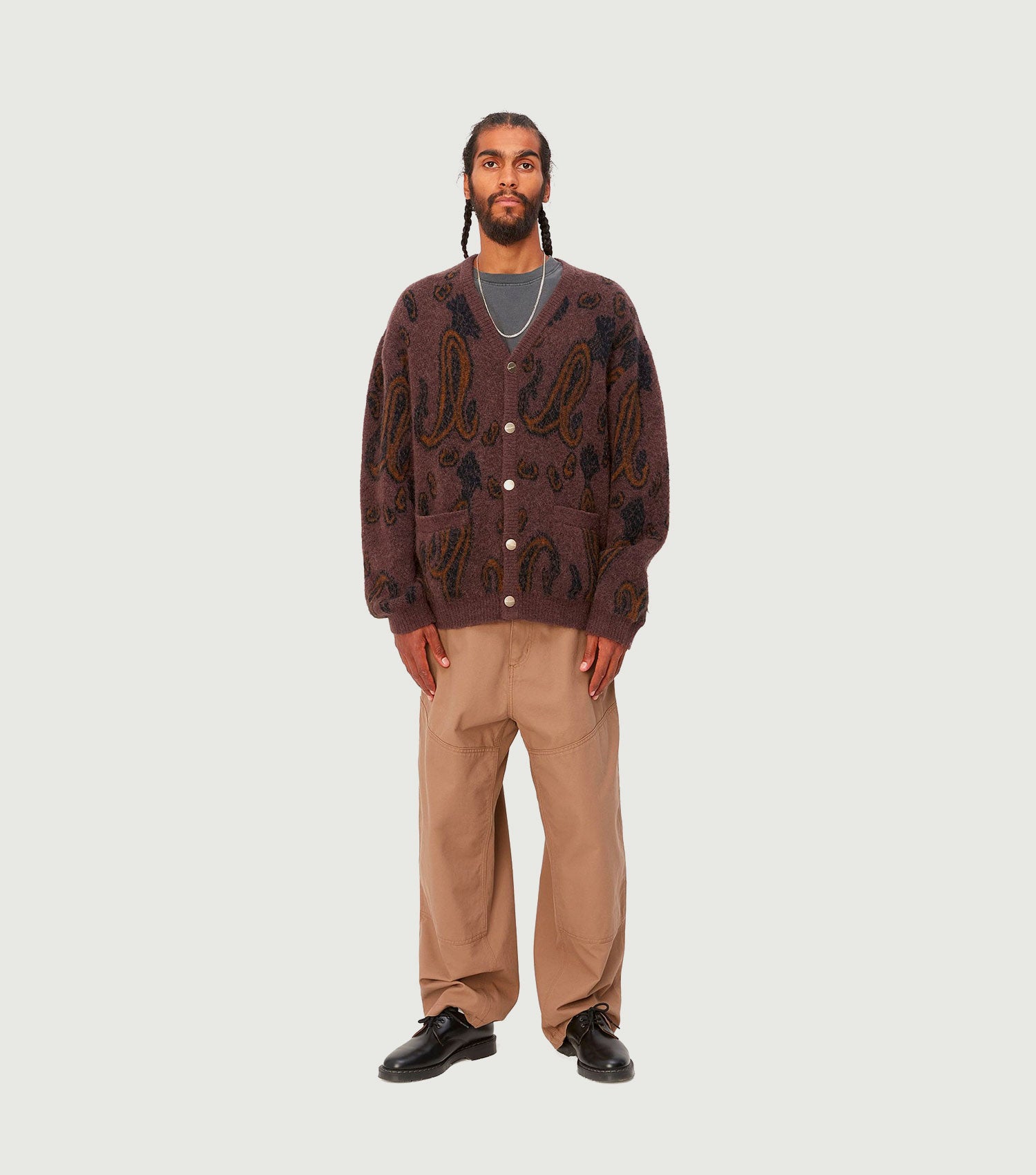 Medford Cardigan Paisley Jacquard Buckeye - Carhartt