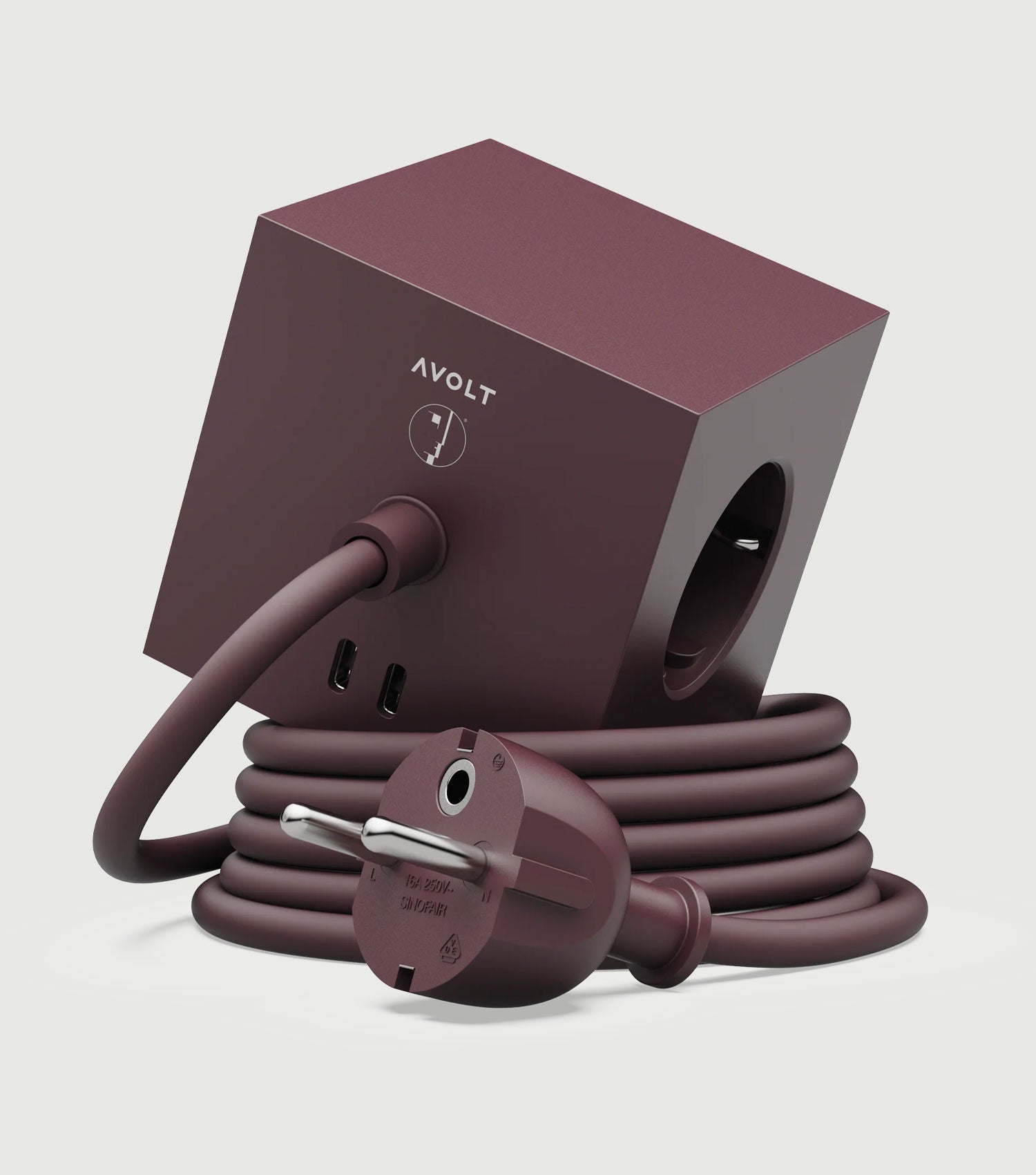 Square 1 - Bauhaus-Archiv USB-C (30W) Mulberry Red - Avolt
