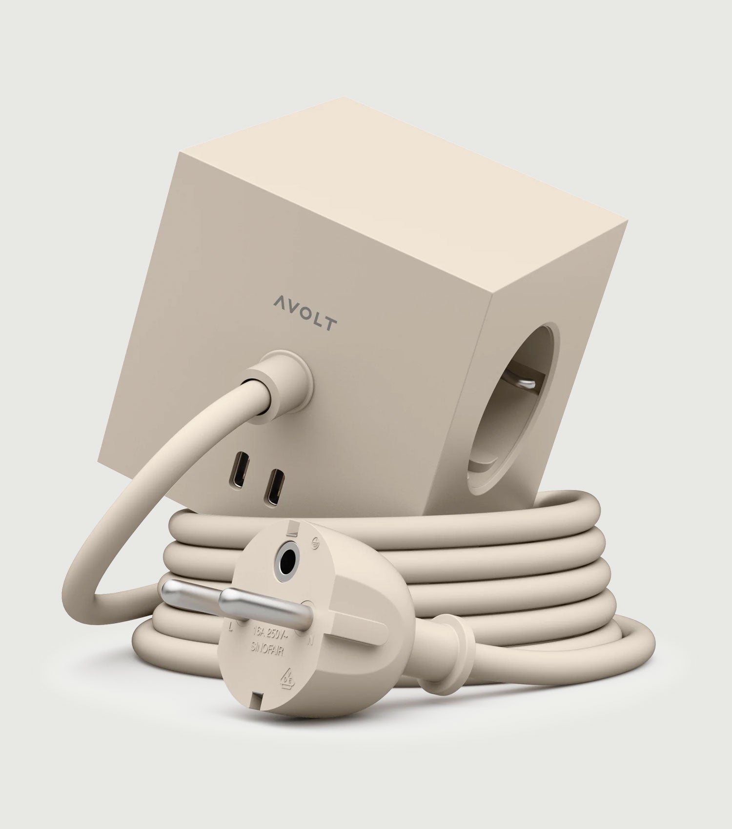 Square 1 USB-C (30W) / 1.8m Nomad Sand - Avolt
