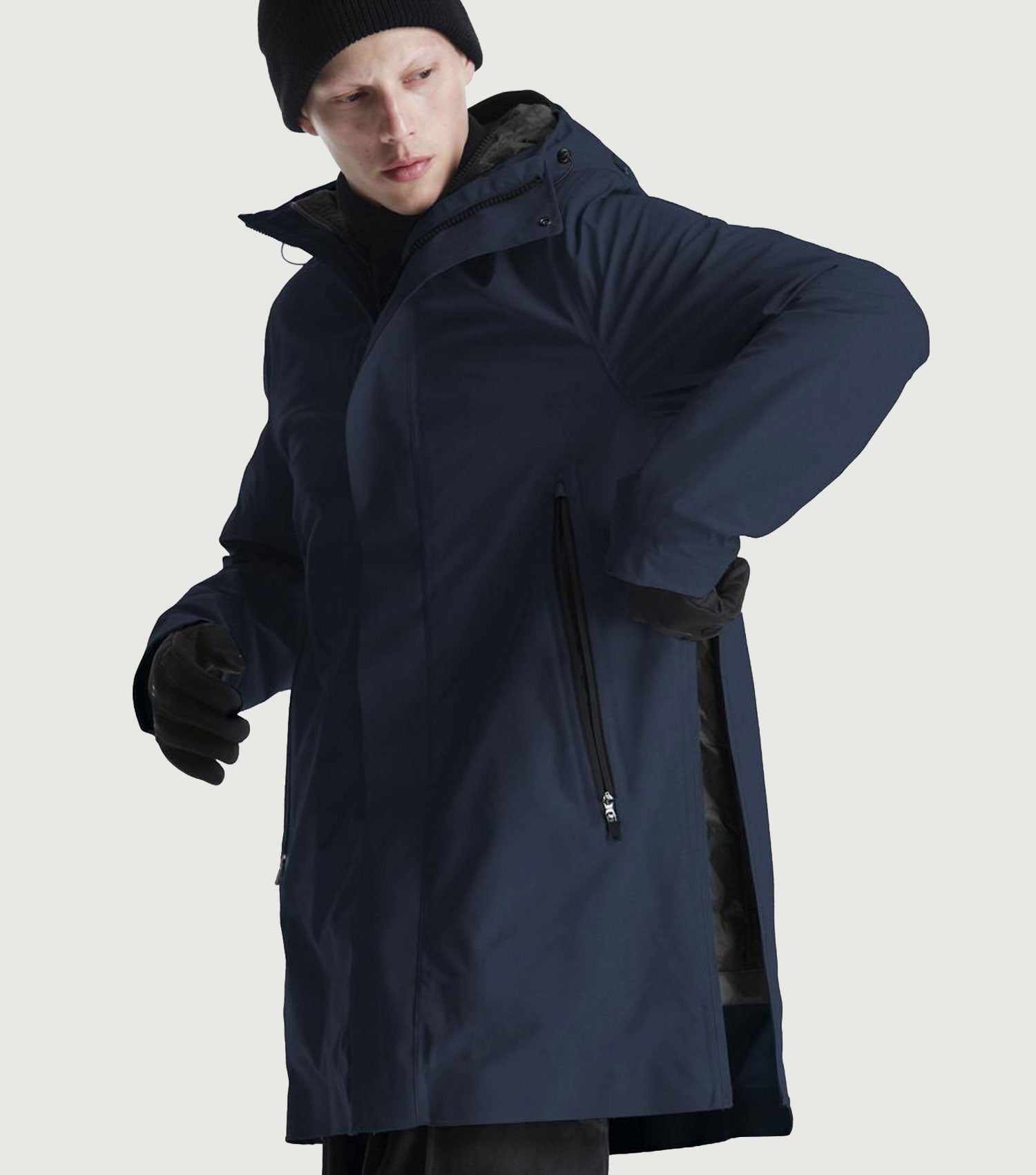 Plank Liner Parka Qm552-61 Navy Blue - Krakatau