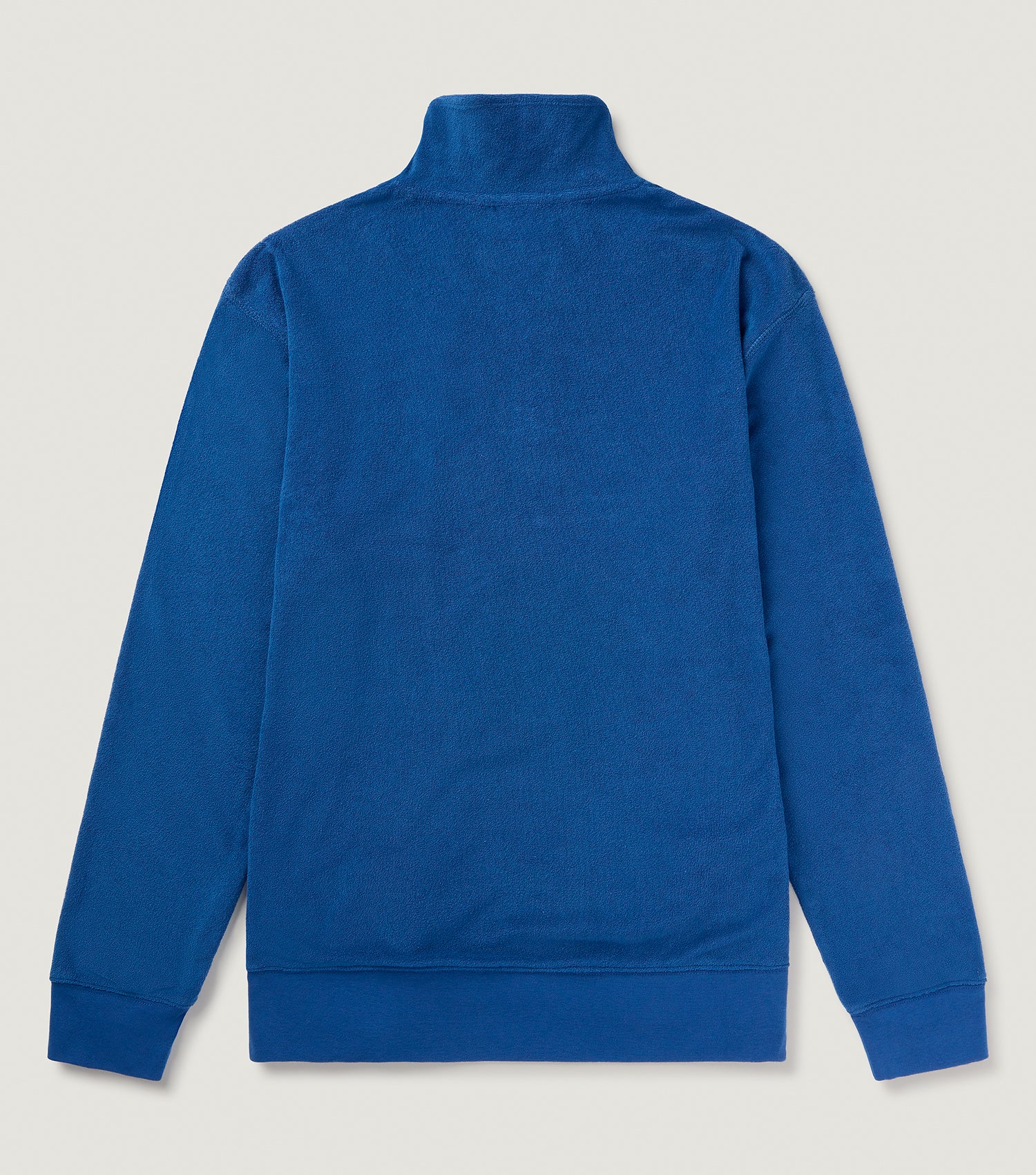 Terry Half Zip Sweatshirt Blue - BLAW