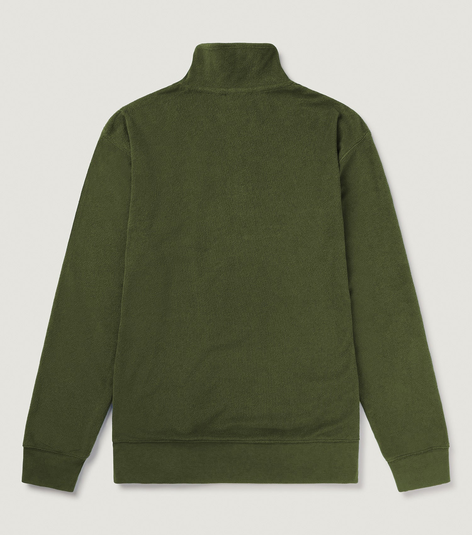 Terry Half Zip Sweatshirt Army - BLAW