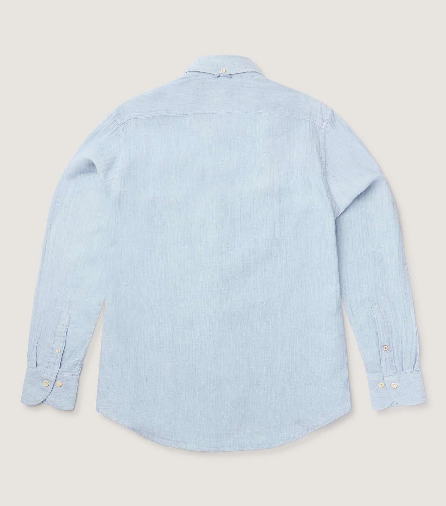 Indigo Double Face Button Down Shirt Blue - Blaw x Koike
