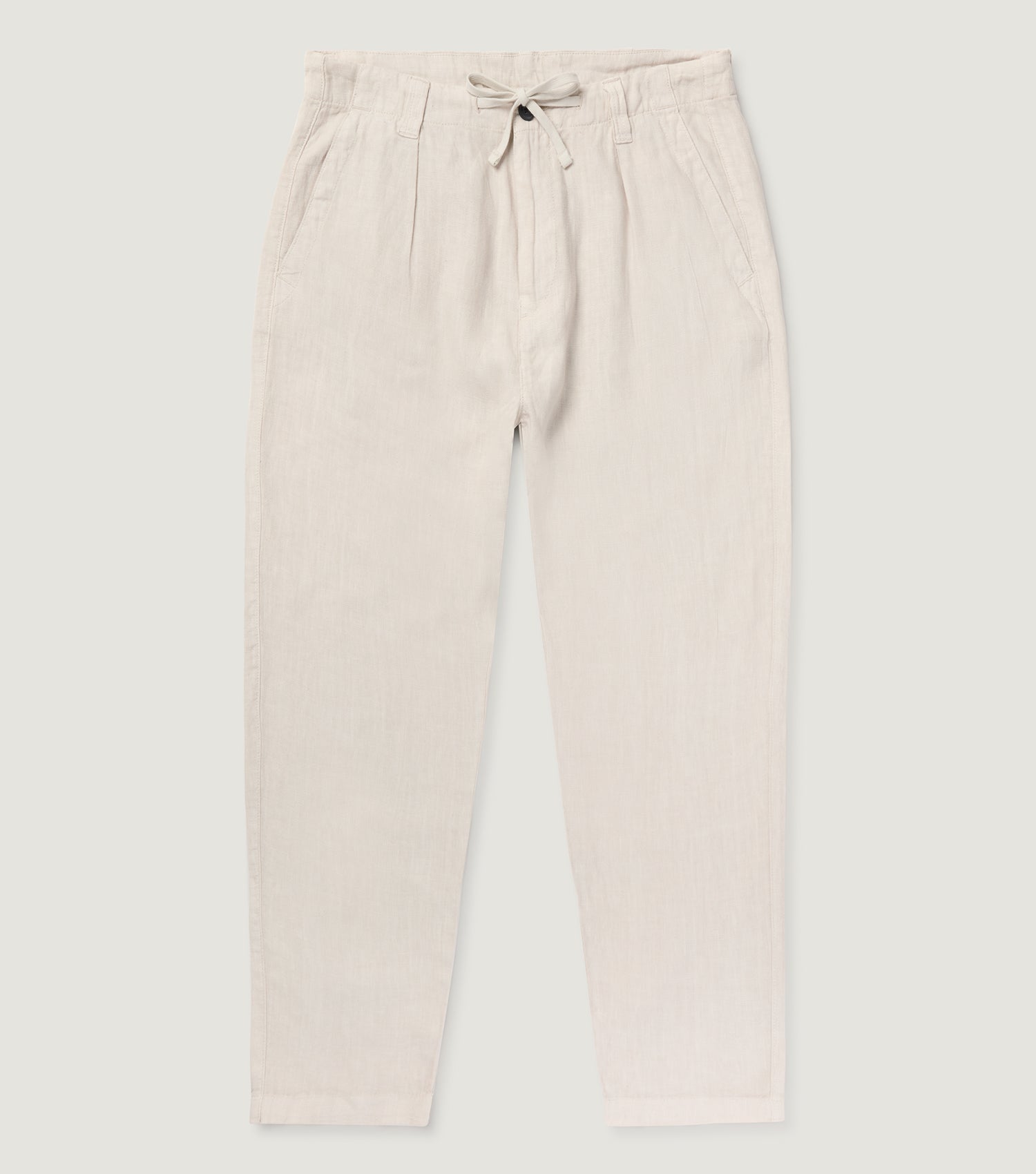 Linen Pleated Cord Pant Ecru - BLAW