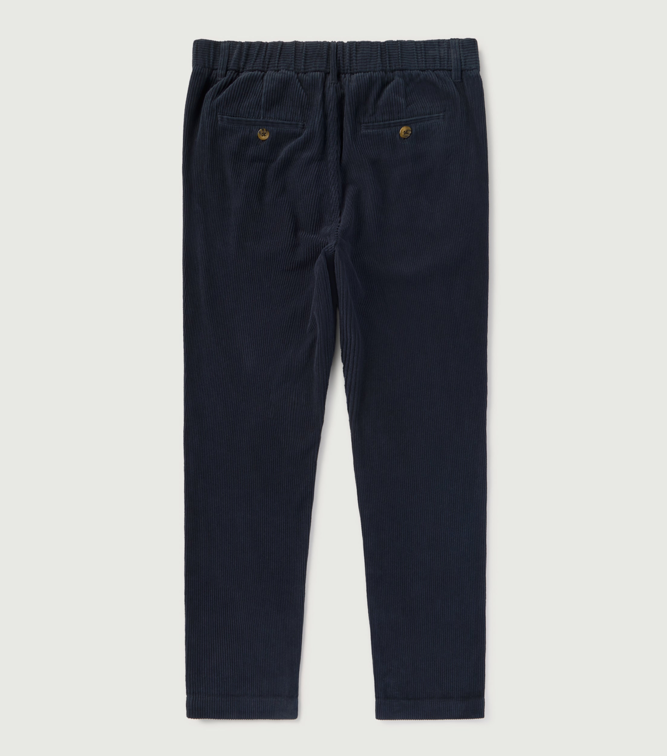 Corduroy Carrot Pleated Pants Navy - BLAW