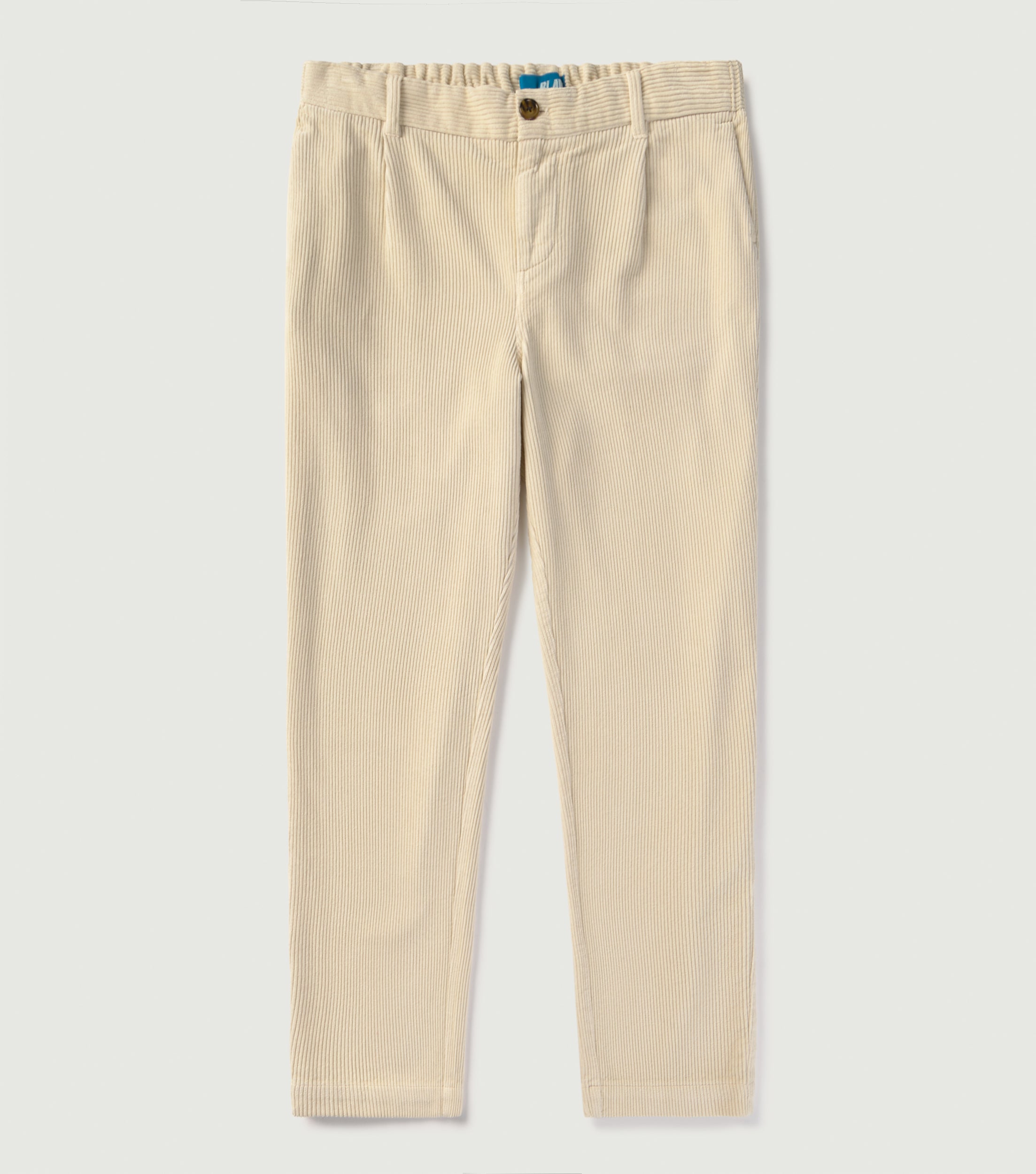 Corduroy Carrot Pleated Pants Ecru - BLAW