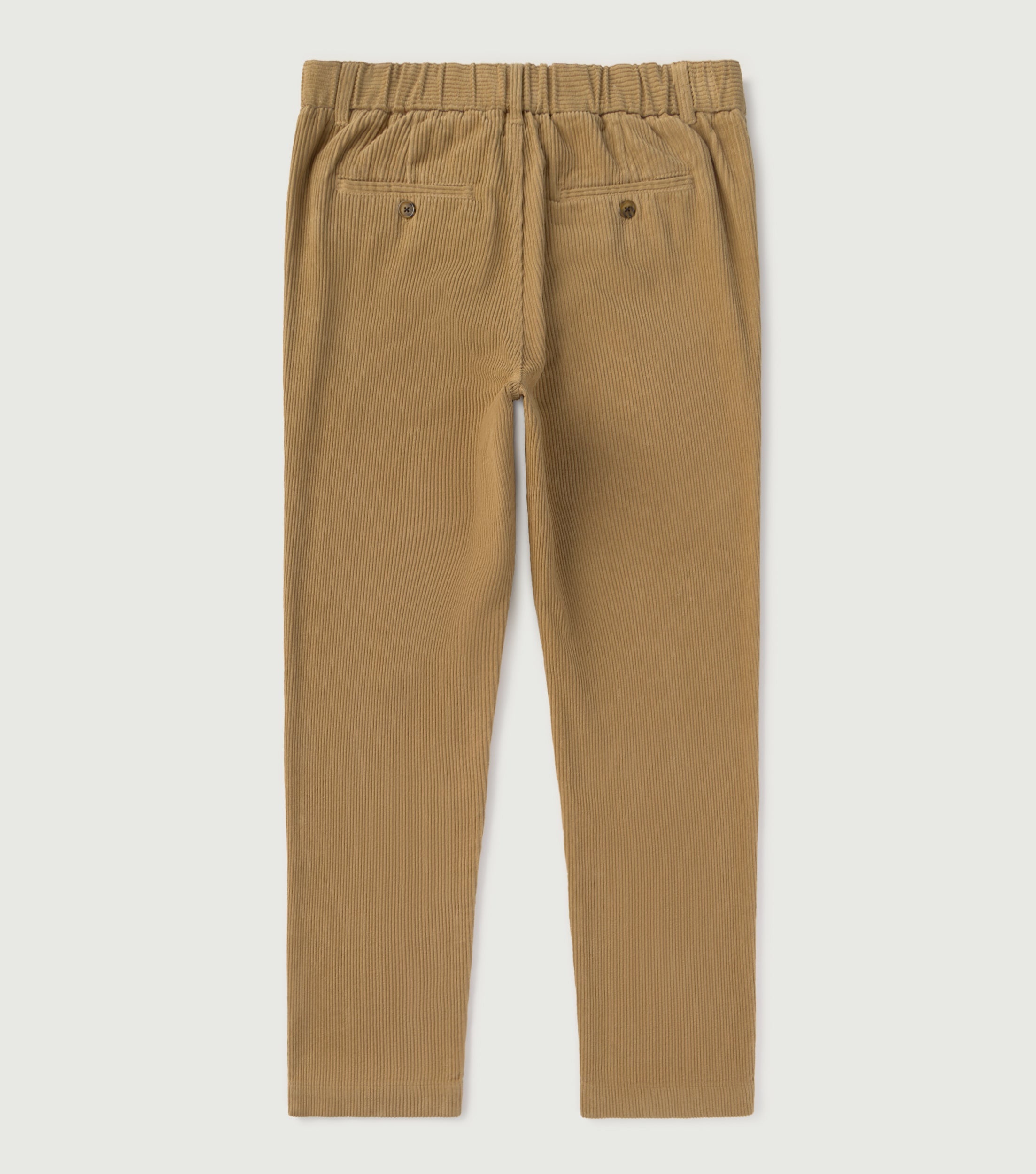 Corduroy Carrot Pleated Pants Beige - BLAW