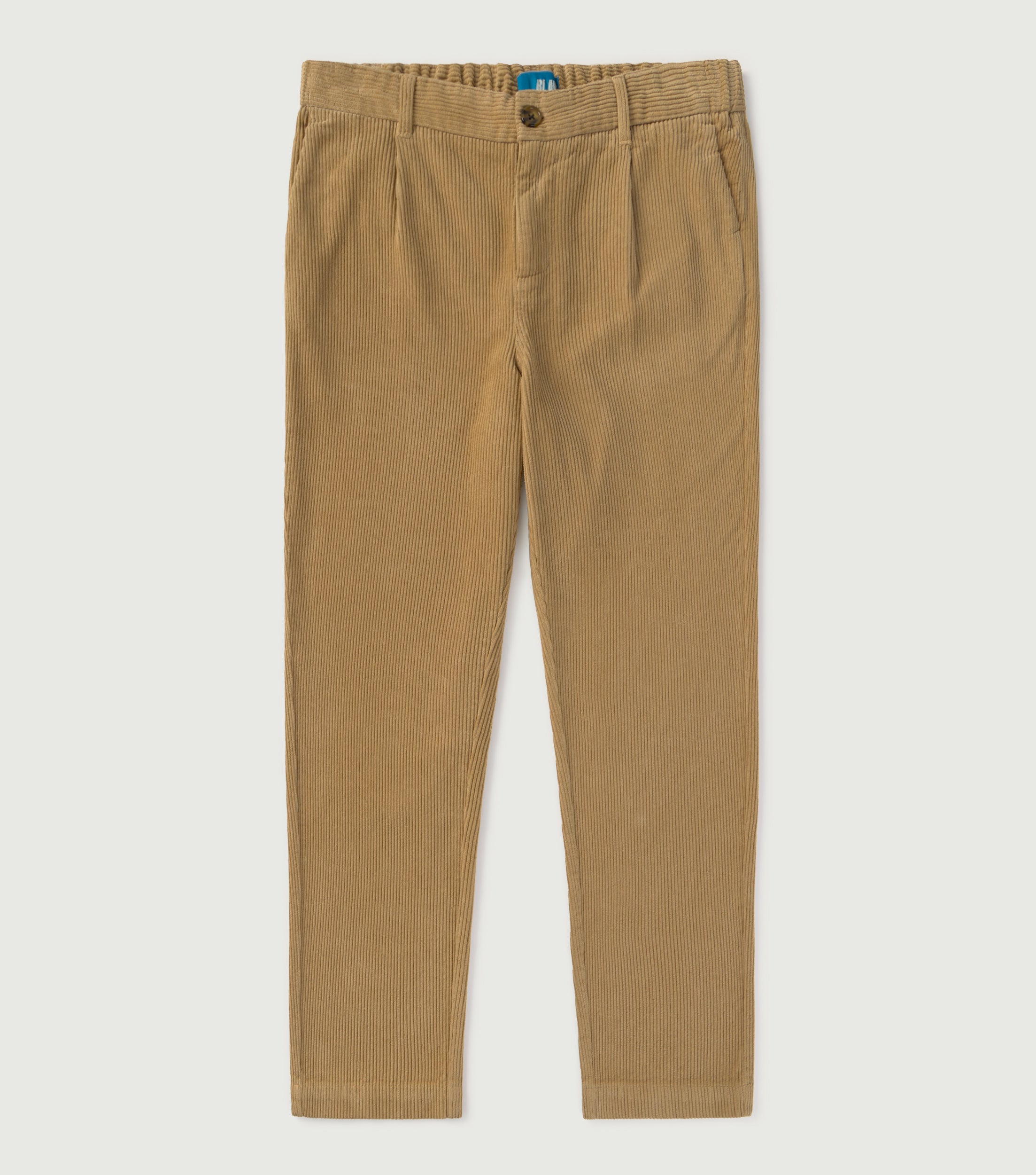 Corduroy Carrot Pleated Pants Beige - BLAW