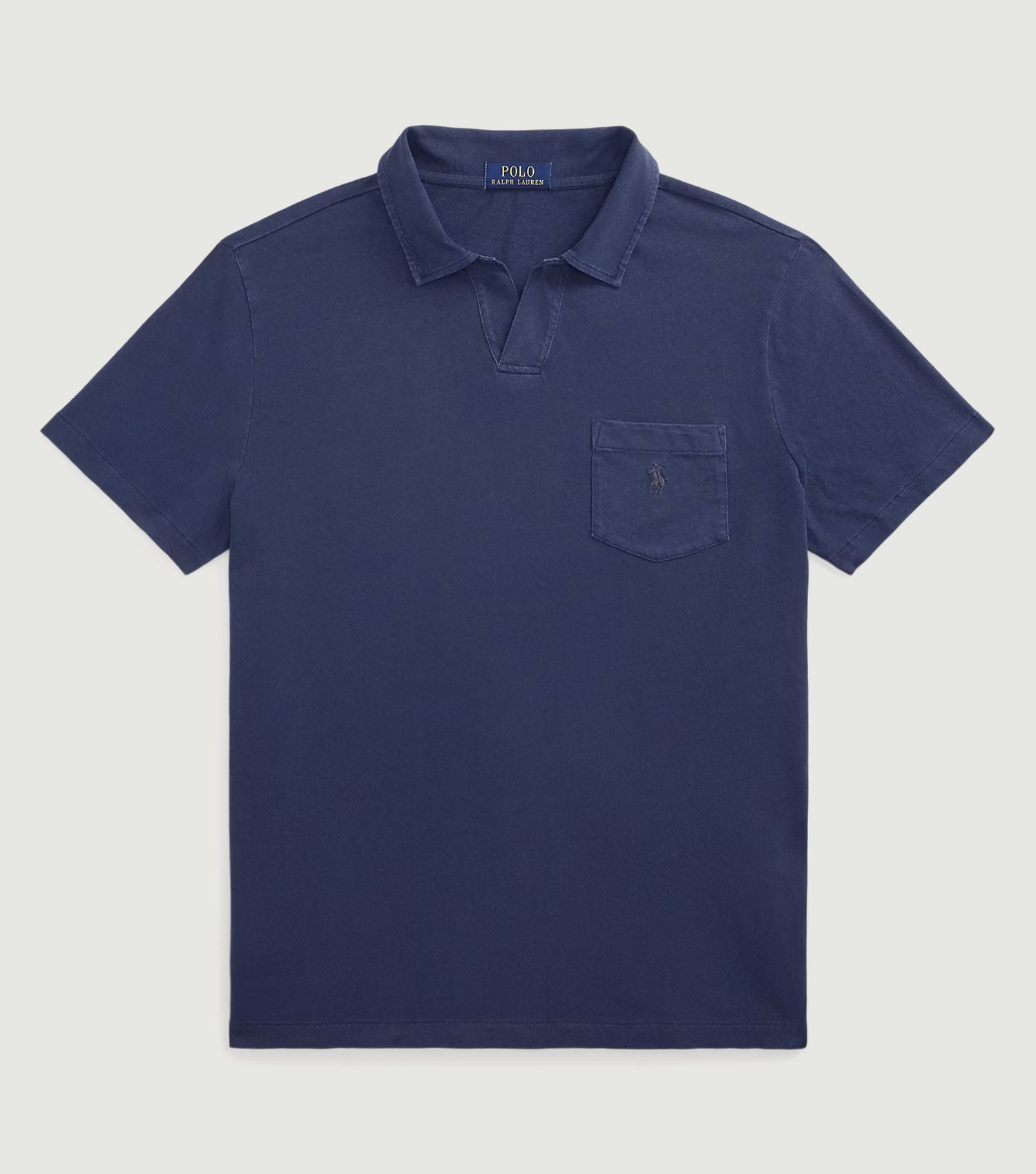 Standard Fit Cotton-Linen Polo Shirt Newport Navy - Ralph Lauren