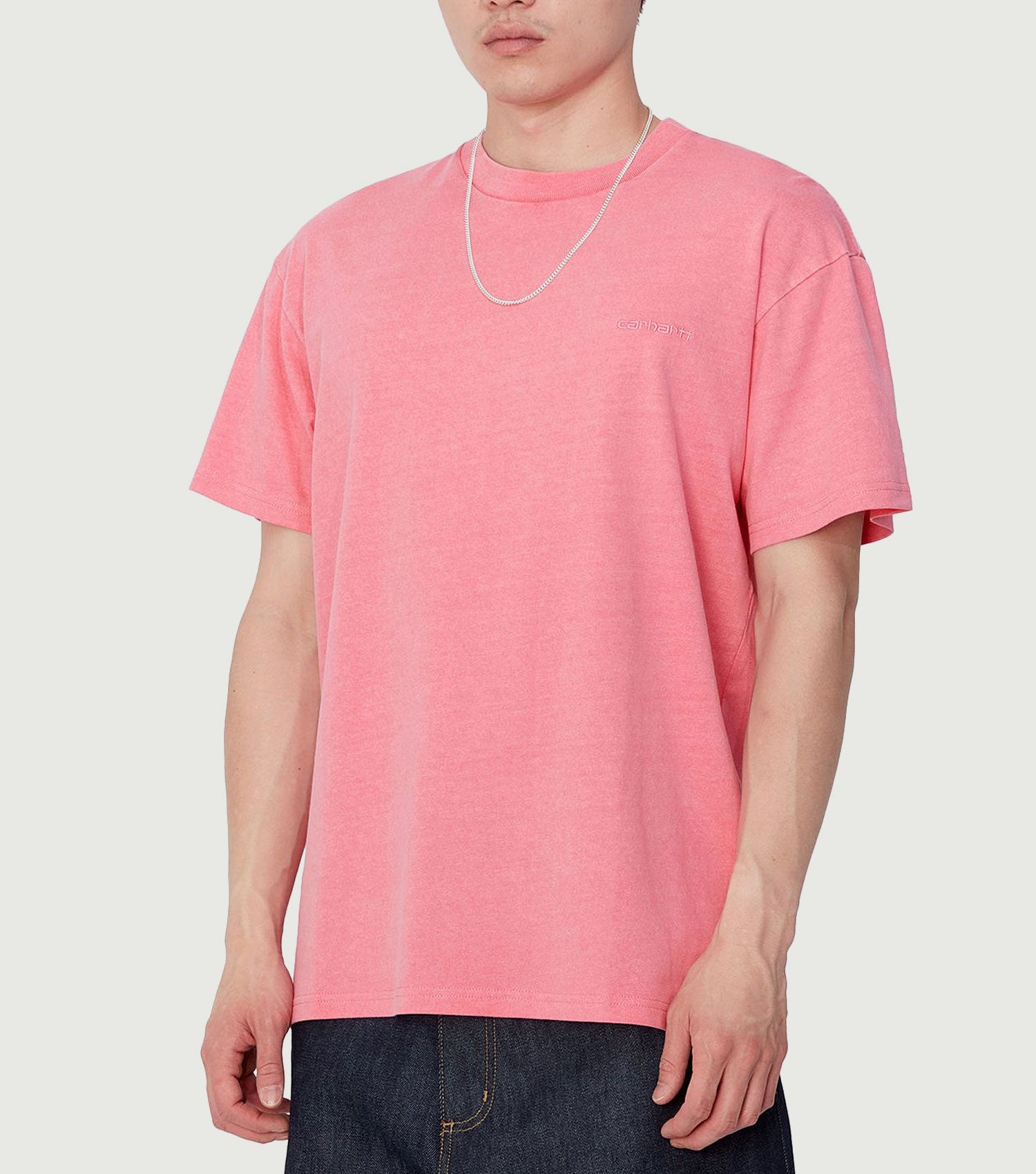 S/S Duster Script T-Shirt Charm Pink - Carhartt
