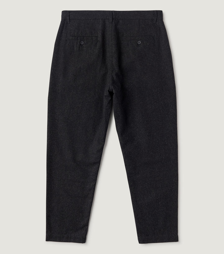 Carrot Crop 1 pled Pant Wool Charcoal - BLAW