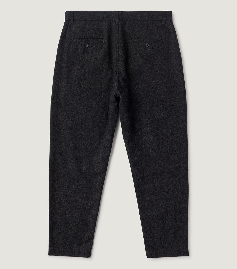 Carrot Crop 1 pled Pant Wool Charcoal - BLAW