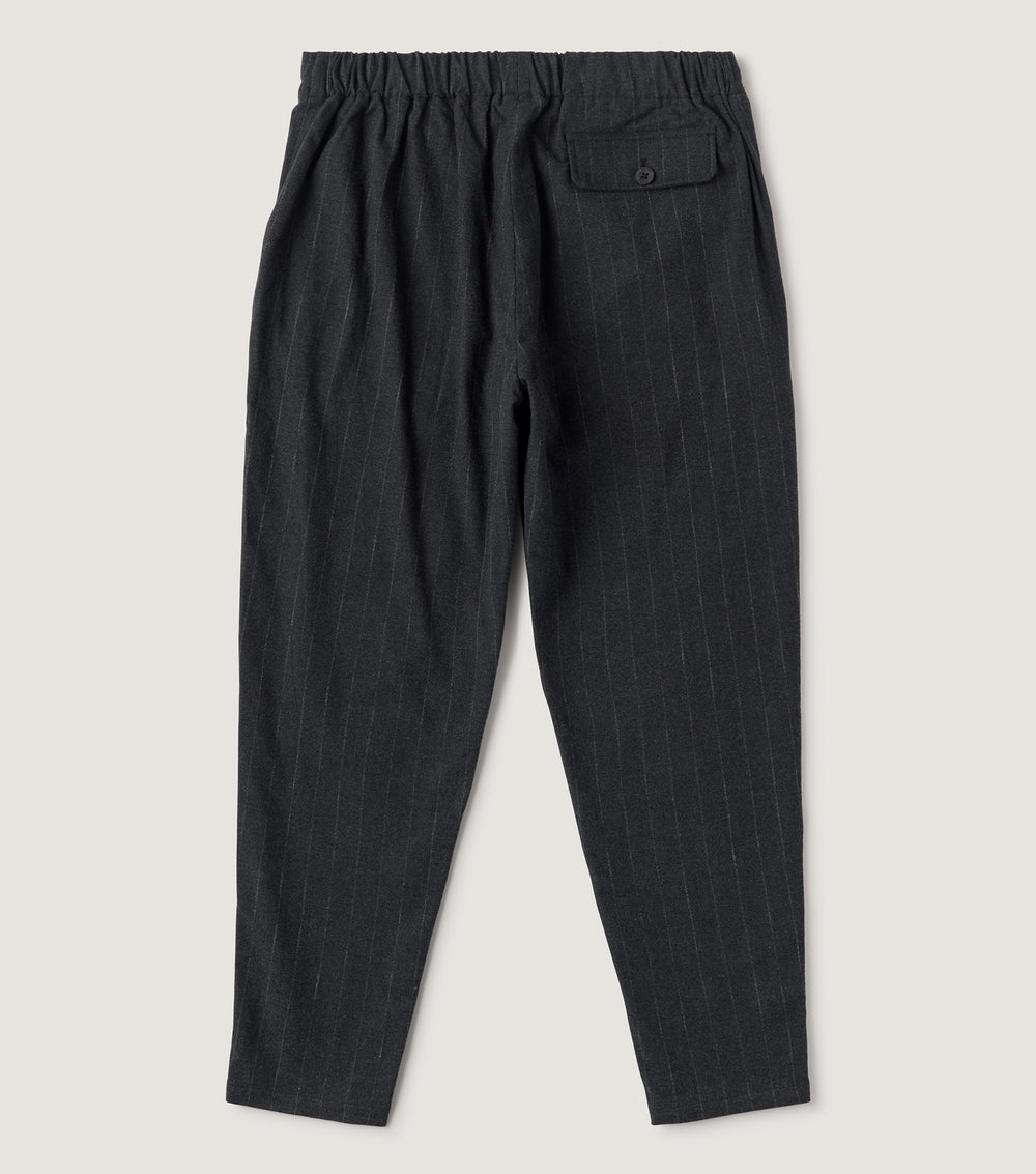 Cargo Pant cotton Flannel Charcoal stripe - BLAW