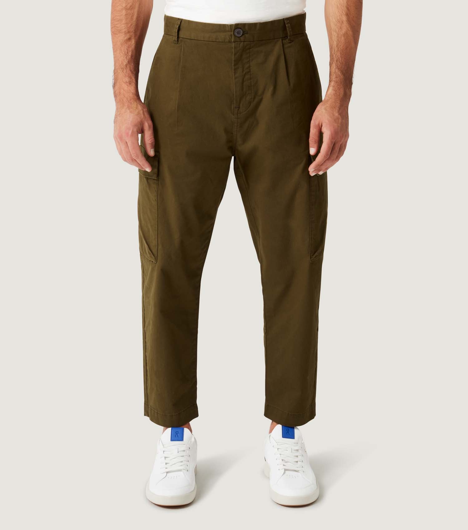 Carrot Cargo One pleg Pant 20/60 Dobby Army - BLAW