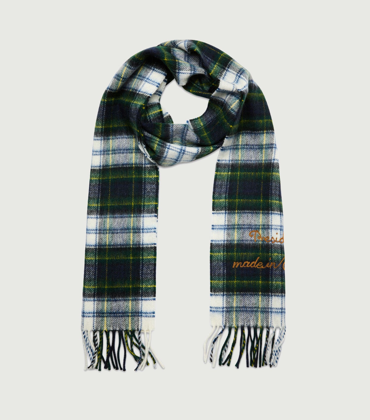 Scarf Tartan check White / Blue - President's