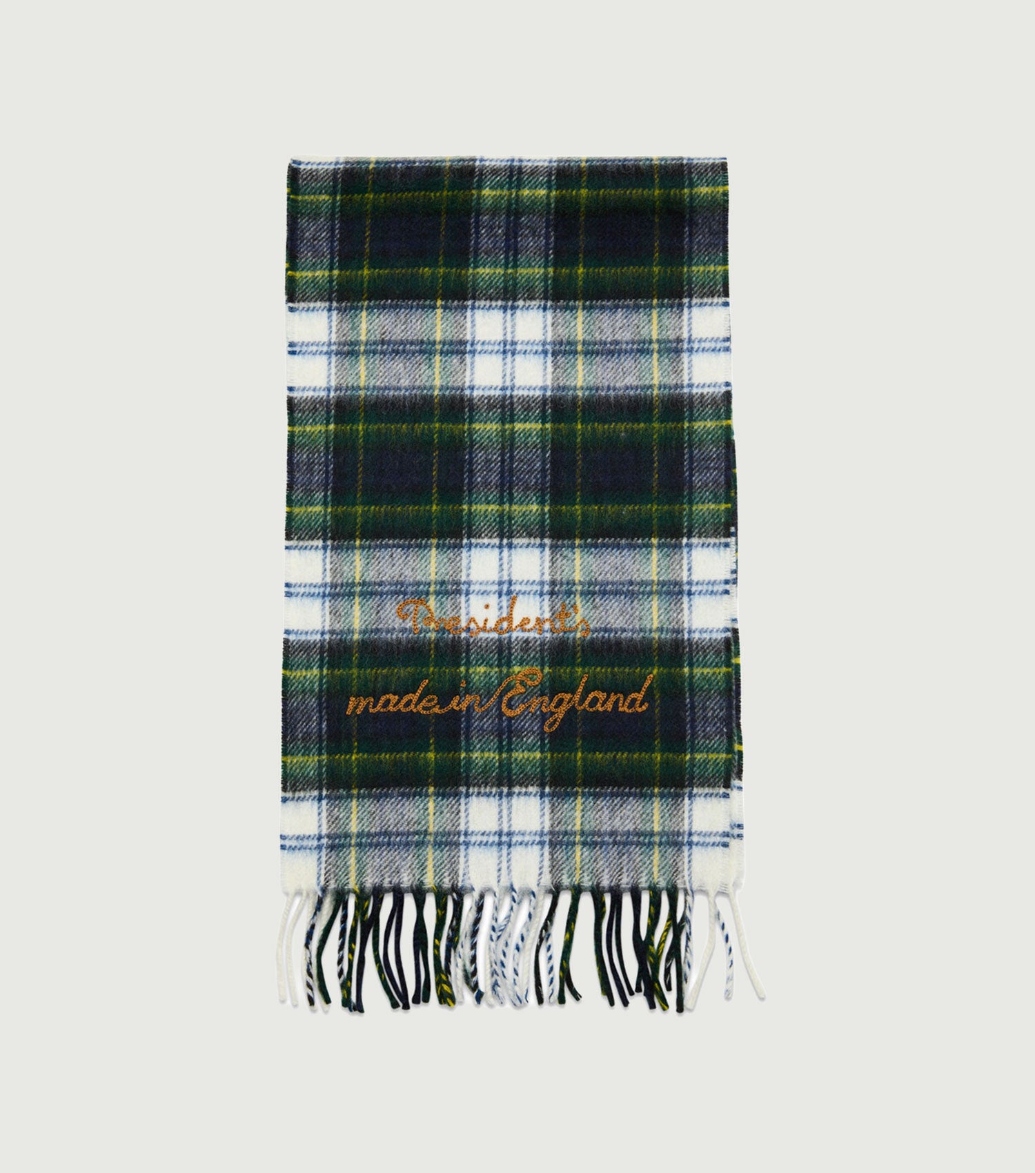 Scarf Tartan check White / Blue - President's