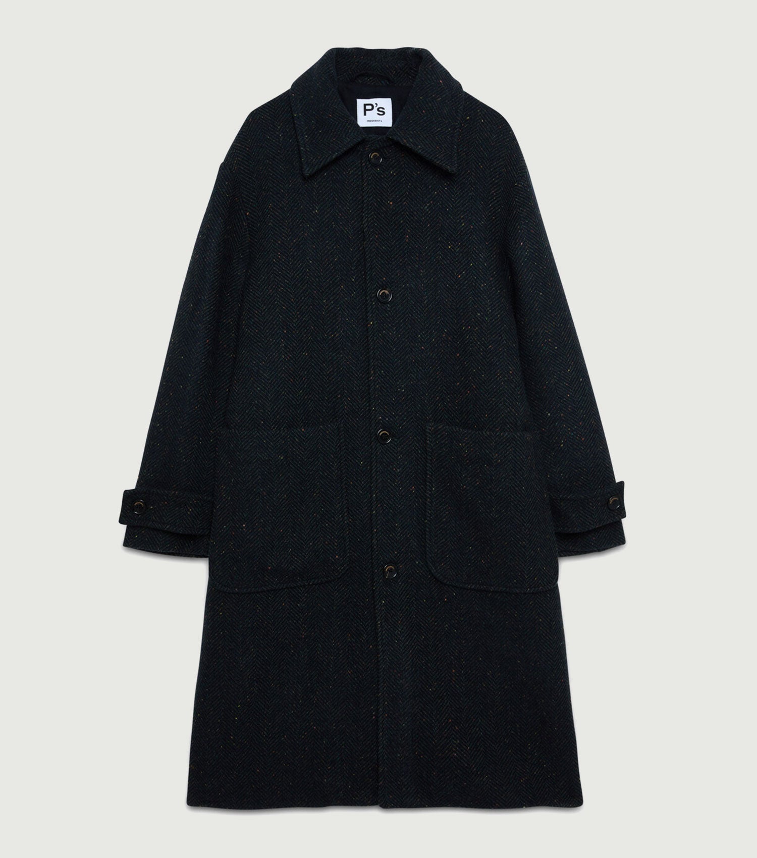 Garden Coat Harringbone donegal Blue / Green - President's