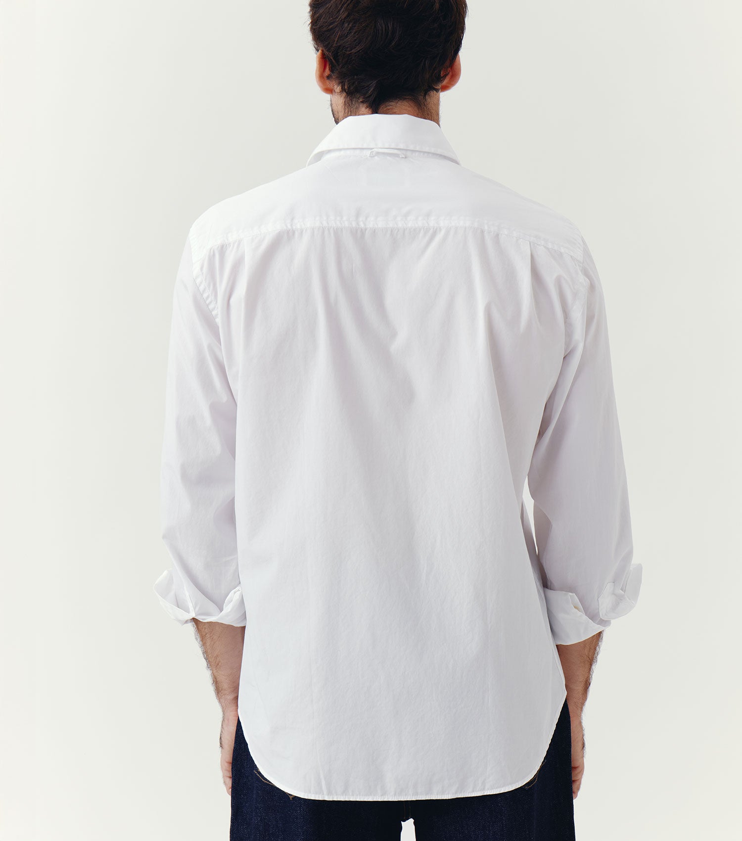 Relaxed Fit Pocket Poplin Shirt White - Blaw x Koike