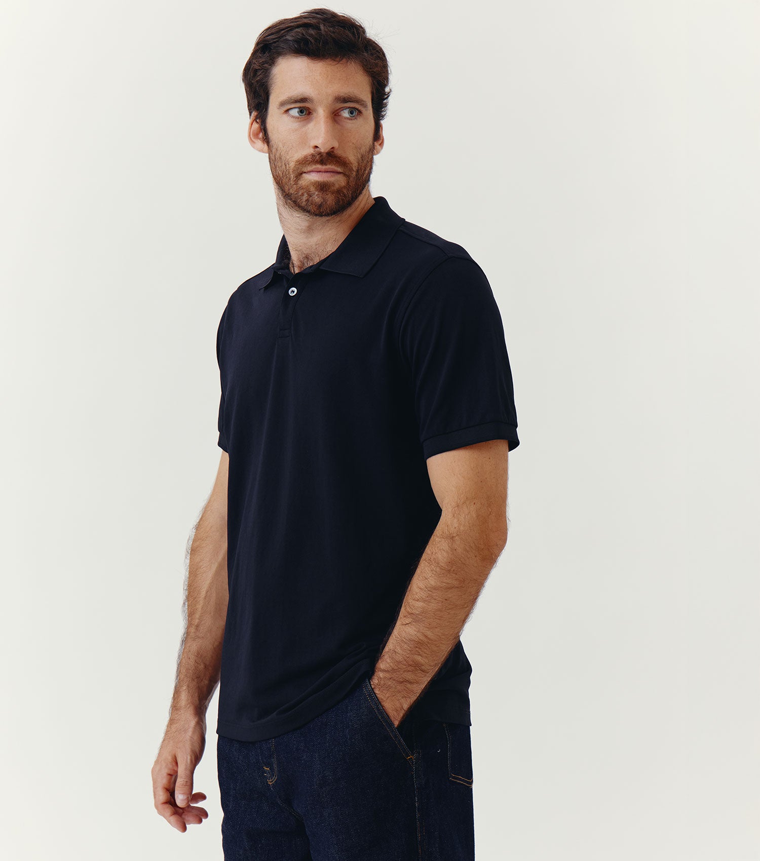 Tech Short Sleeve Polo Navy - BLAW