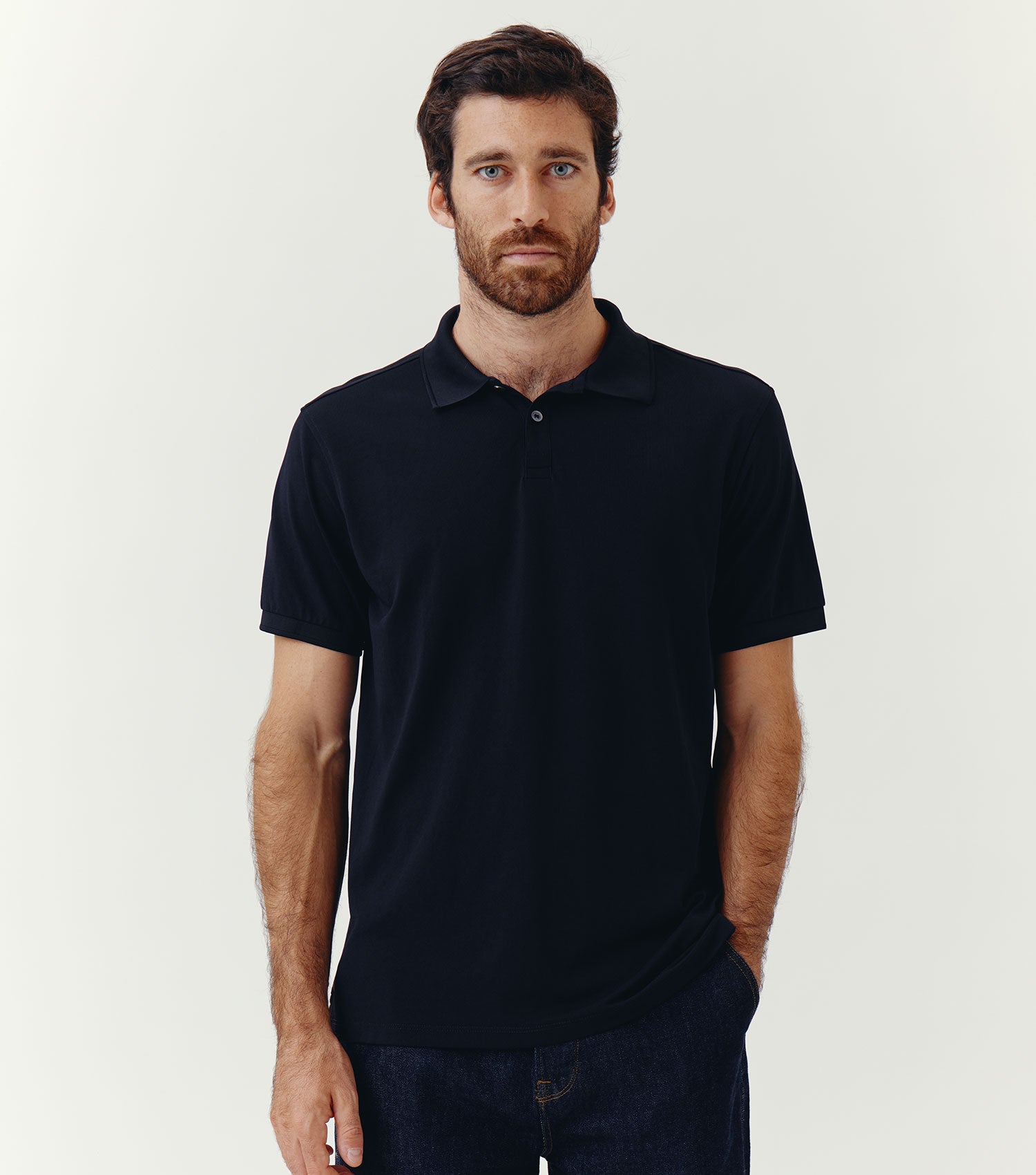 Tech Short Sleeve Polo Navy - BLAW