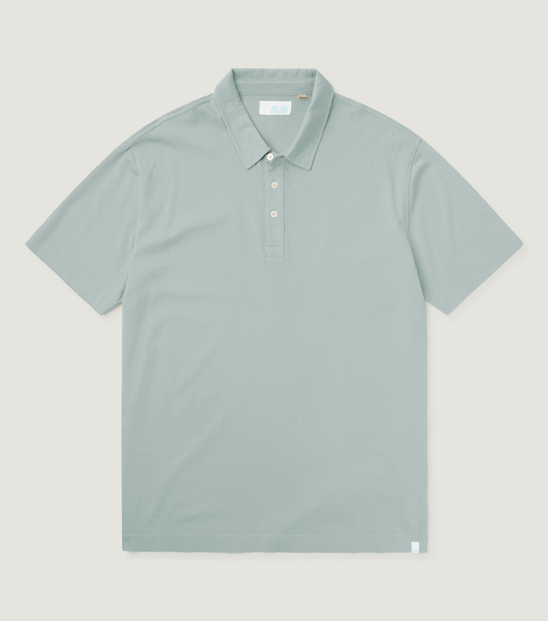 Cotton Short Sleeve Polo Blue - BLAW