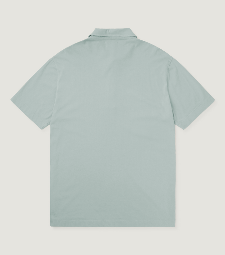 Cotton Short Sleeve Polo Blue - BLAW