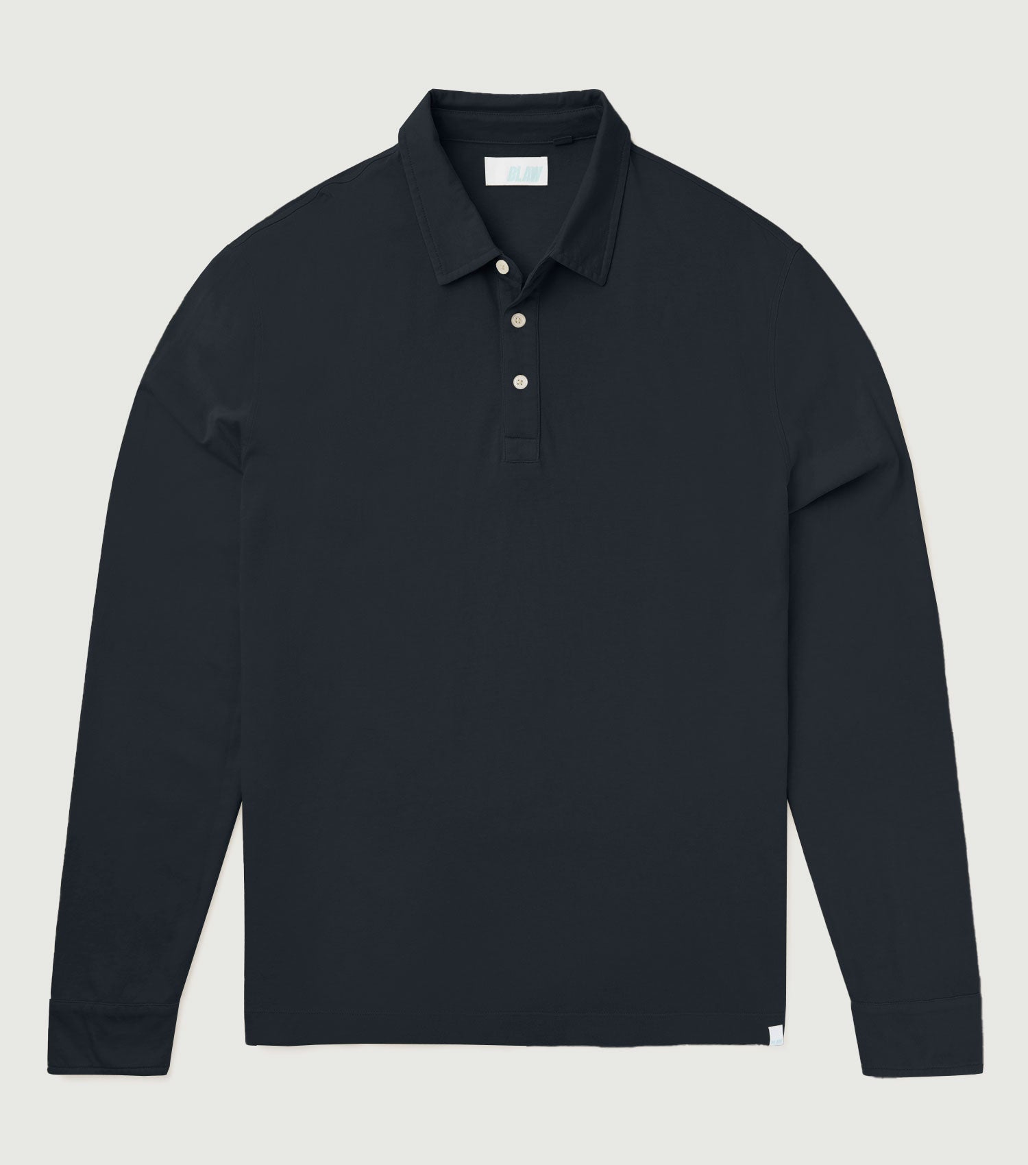 Cotton Long Sleeve Polo Night - BLAW